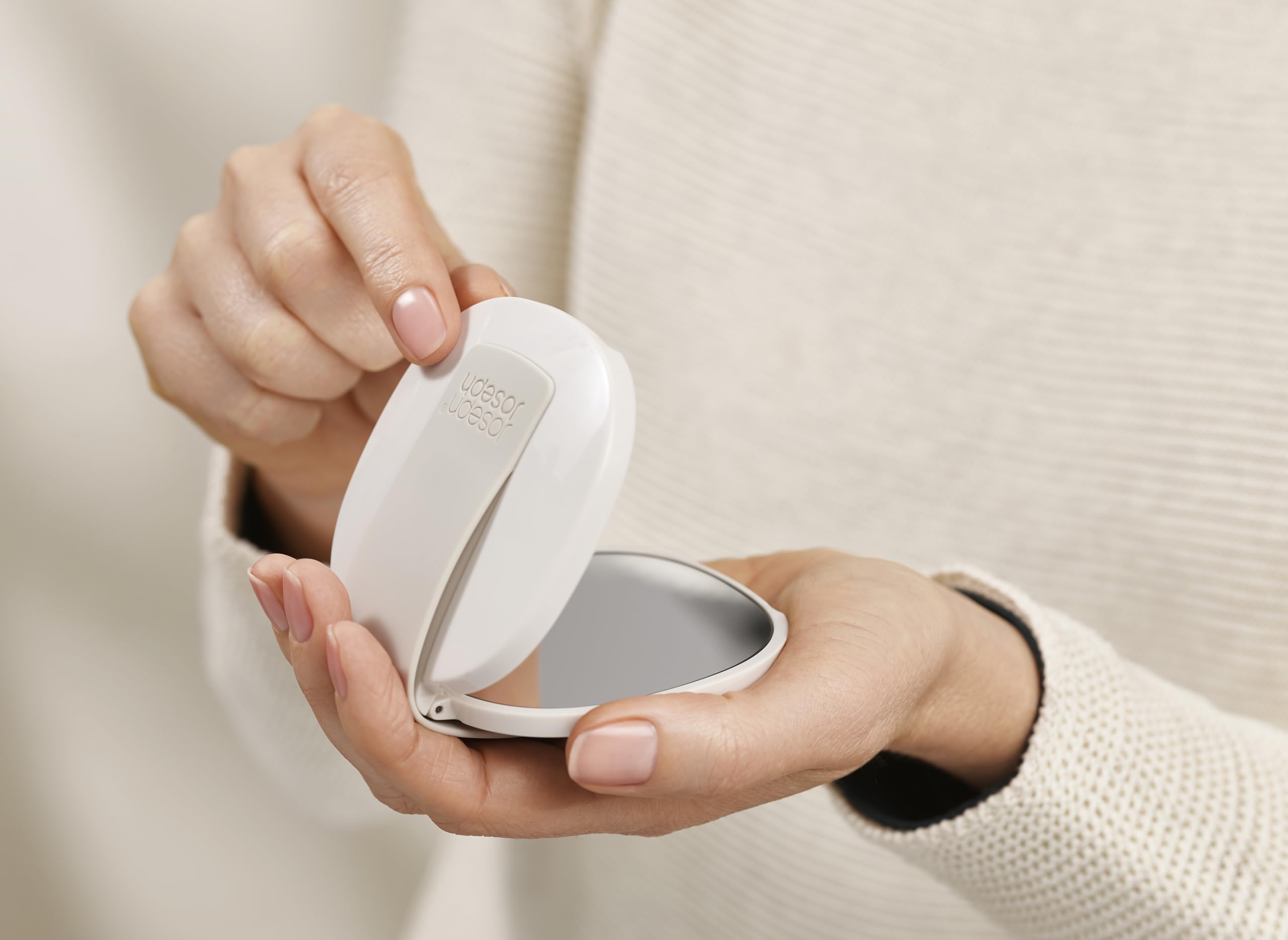 Joseph Joseph Make Me Up Compact Mirror & Cosmetic Organiser Set, Light Blue