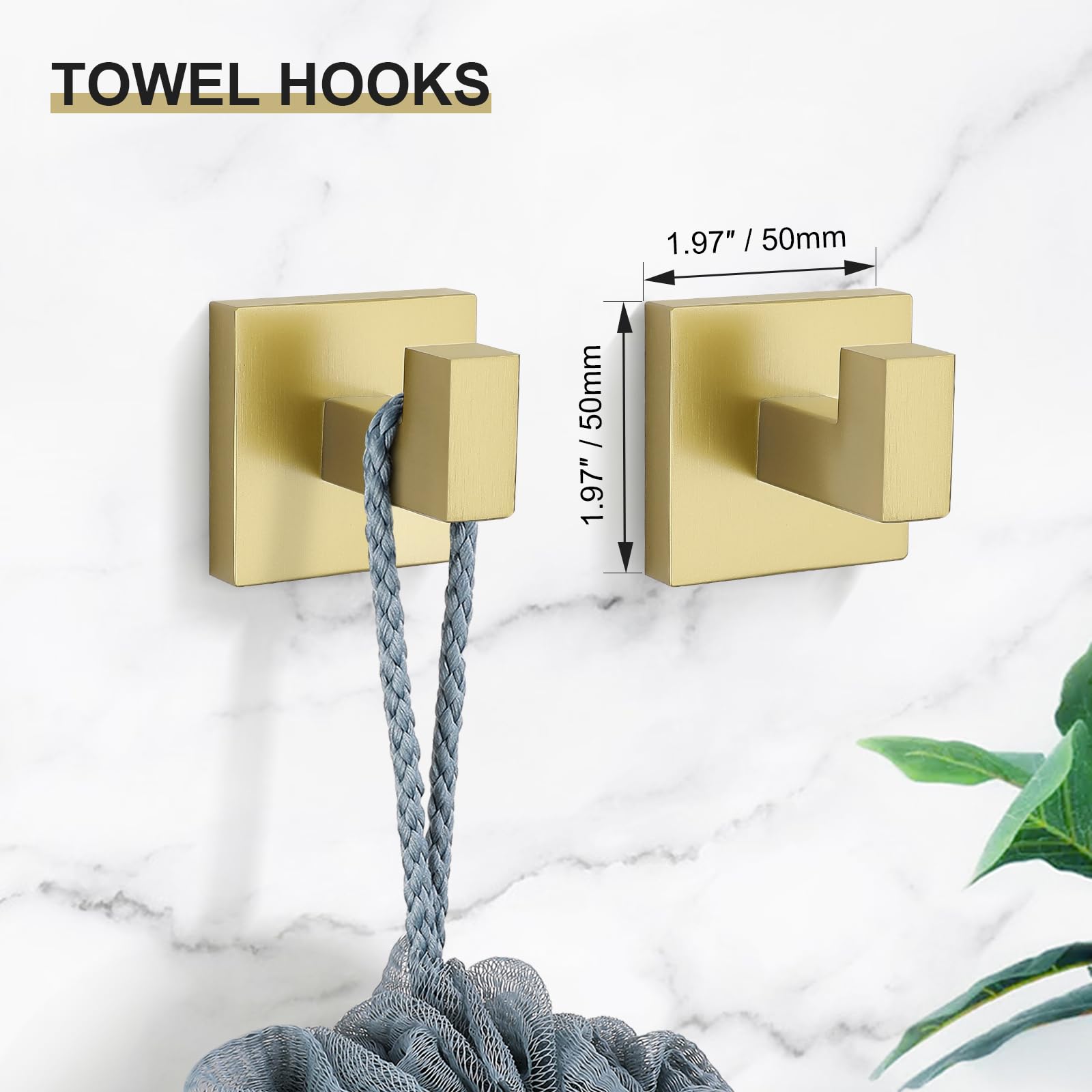 Tnoms 5 Pieces Brushed Light Gold Towel Bar Set Bathroom Hardware Set Towel Holder Set For Bathroom Sus304 Stainless Steel Bathr