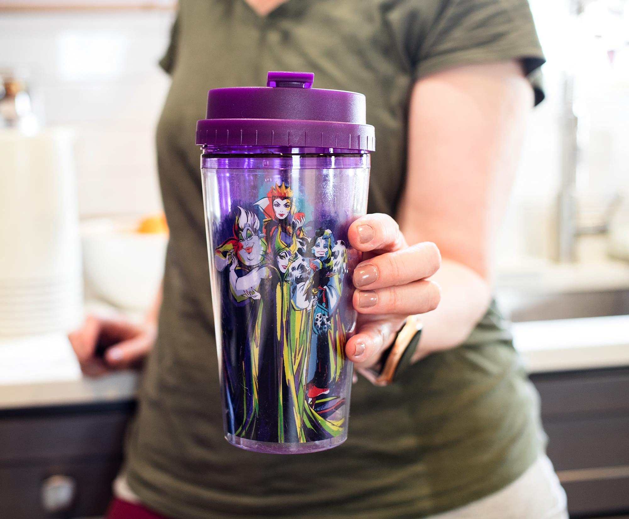 Disney Villains ''Bad Vibes Only'' Double-Walled Plastic Tumbler | Holds 16 Ounces