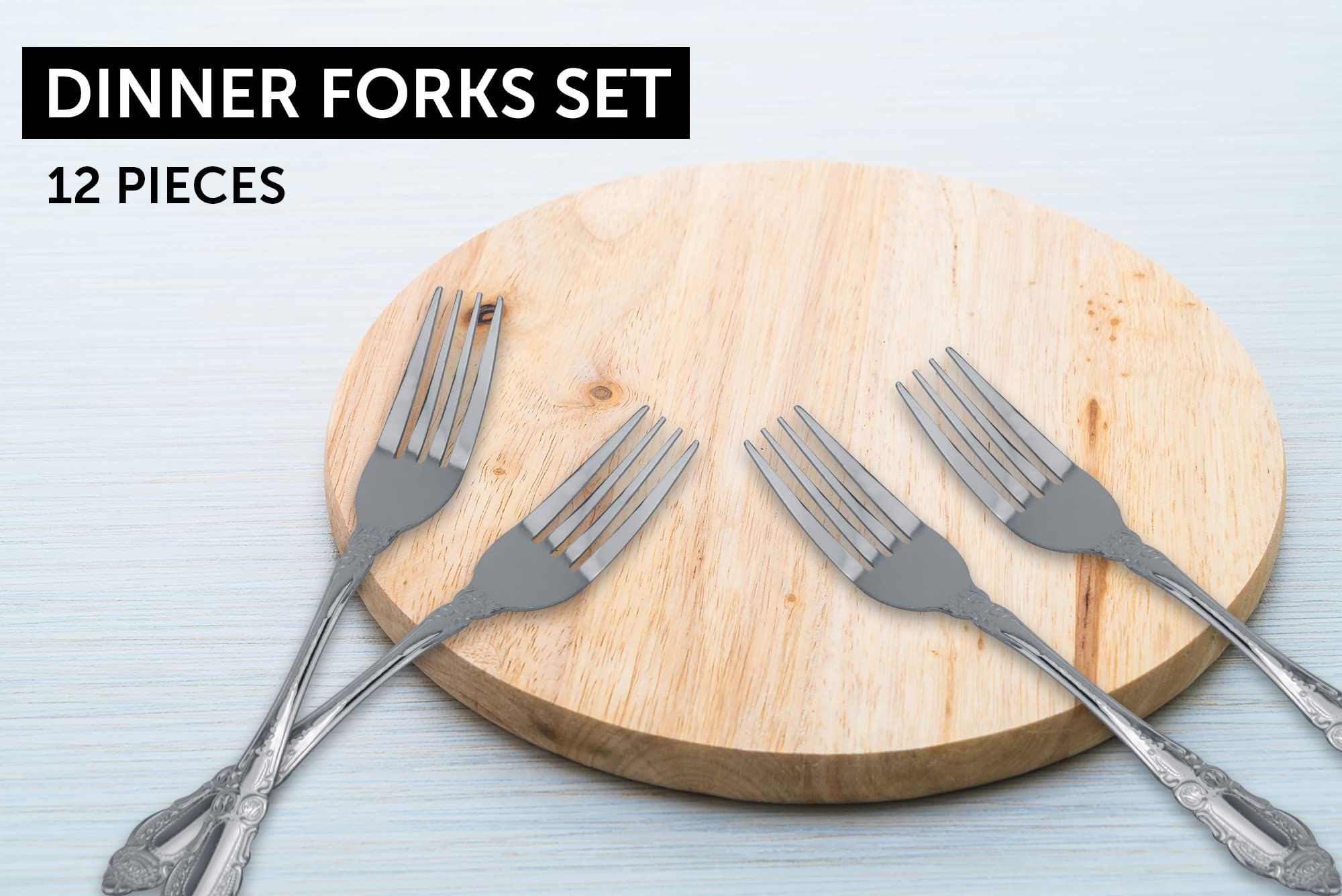 Decorrack 36 Pieces Dinner Forks, Food Grade Quality Stainless Steel Forks, 7.5 Inches, Flatware Table Forks, Salad Forks, For H
