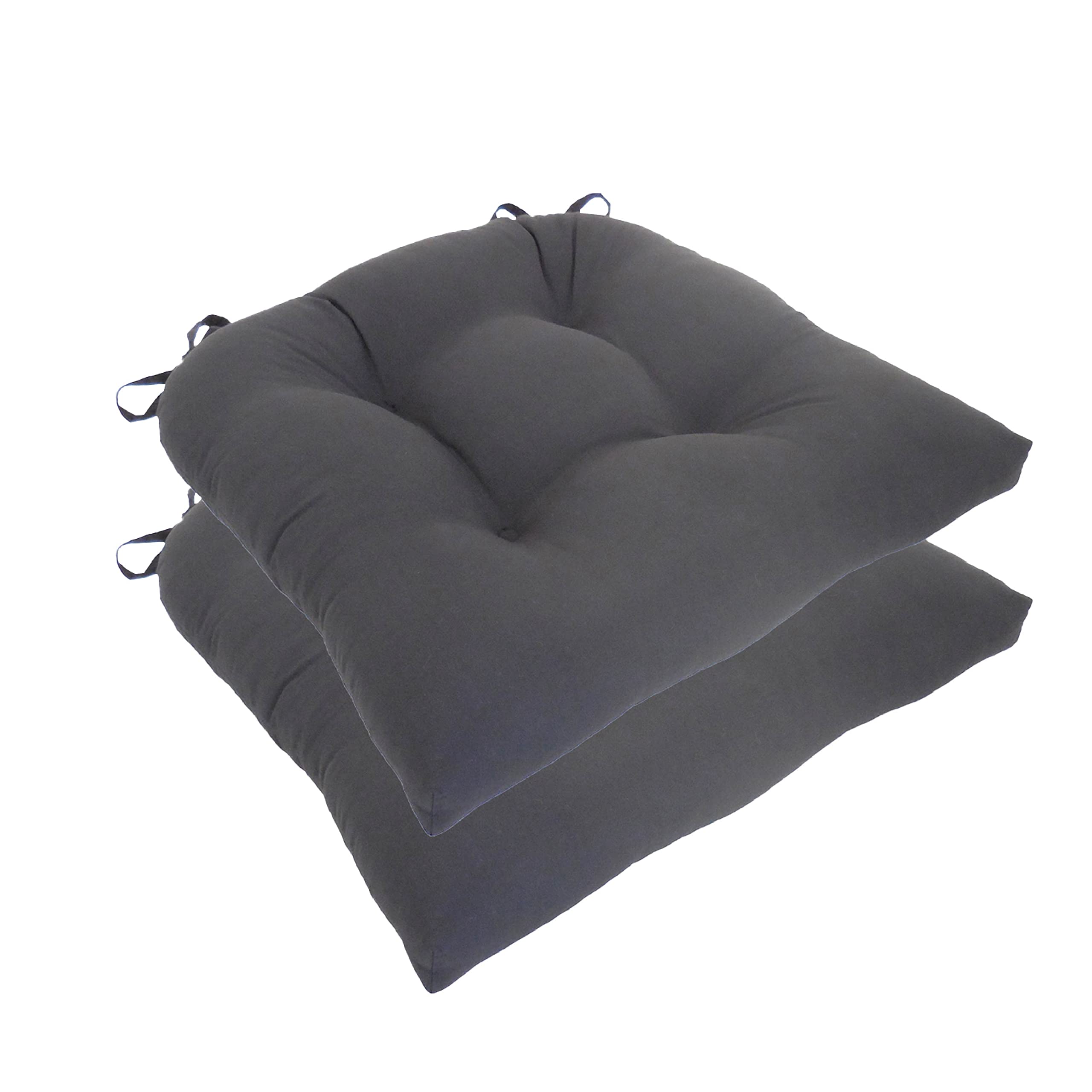 Arlee Micro Fiber Chair Pads, 2 Count (Pack Of 1), Black