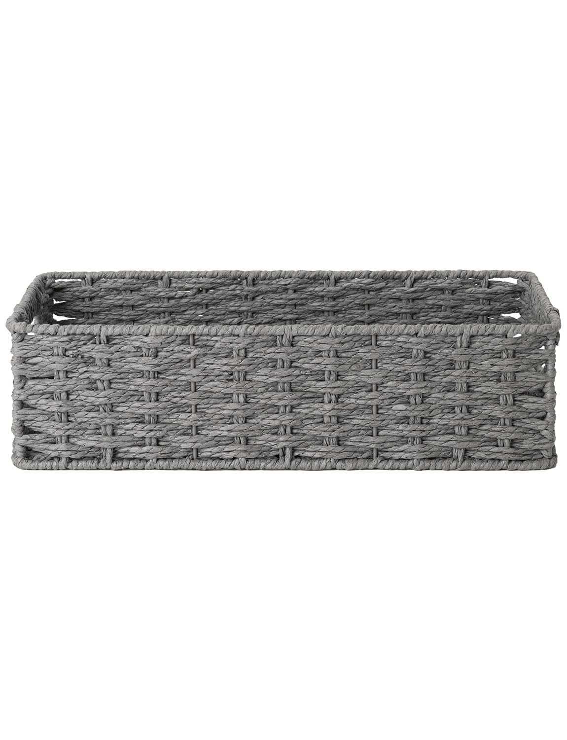 Storageworks Toilet Paper Storage, Grey Round Paper Rope Bathroom Basket, Small Baskets For Organizing, Toilet Paper Basket With