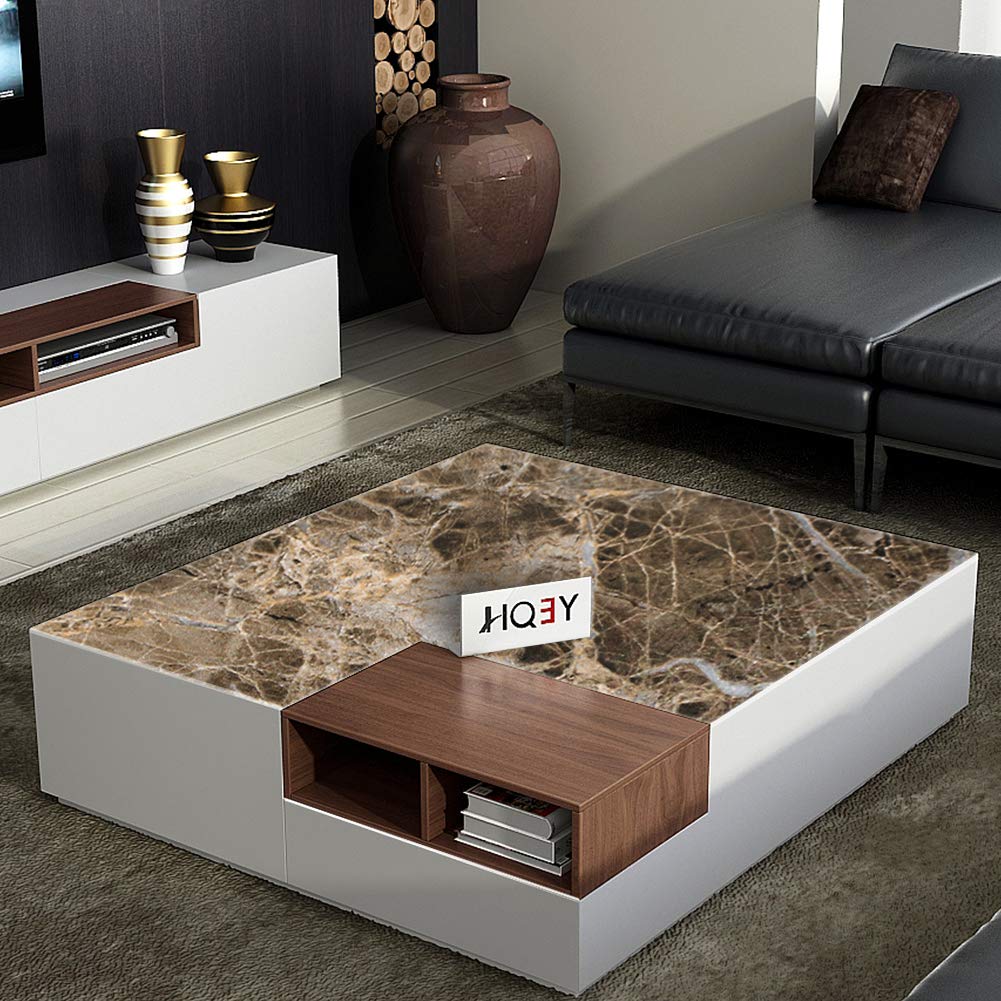 Totio Brown Marble Wallpaper Peel And Stick Countertop Granite Wallpaper Waterproof Self Adhesive Contact Paper Removable Vinyl