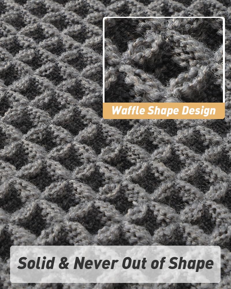 AMOAMI Upgraded Waffle Runner Rug Super Absorbent Non Slip Bath Mats for Bathroom Floor Machine Washable Bathroom Runner Rug wit