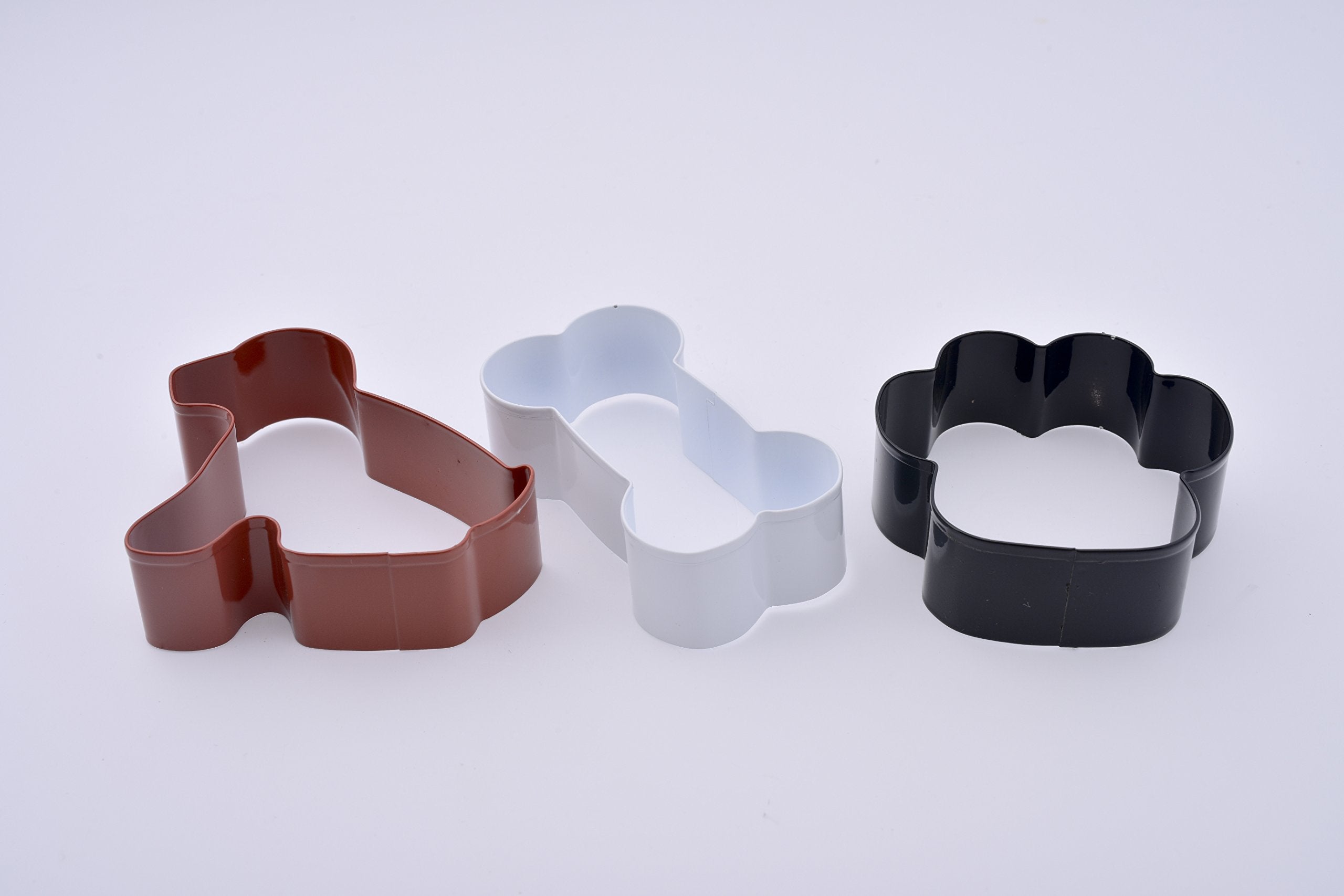 Surgehai Dog Cookie Cutter Set Of 3 - Dog, Paw Print And Dog Bone Stainless Steel Cookie Cutters