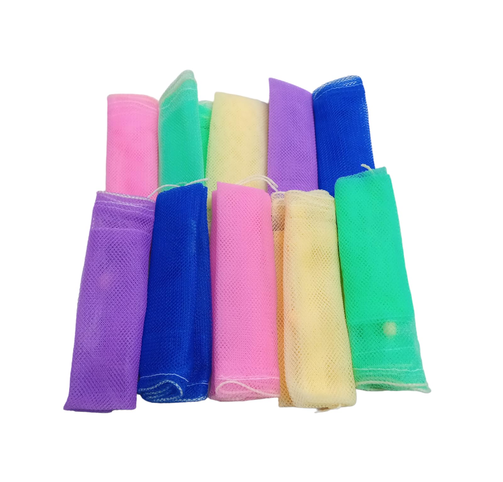 Tekzie Fresh Vegetables & Fruits Storage Net Bags, Fridge Storage Bags (Pack Of : 10 Pcs Storage Net Bags)