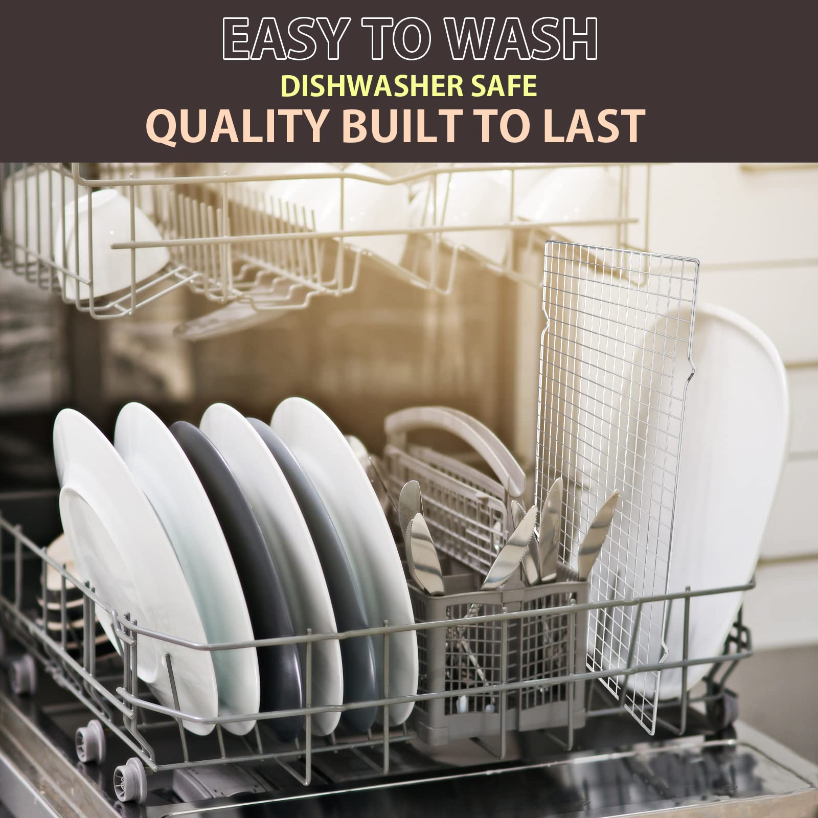 Cooling Rack for Baking 2-Pack  16x10 Inches Baking Rack  Thick Wire Cookie Rack for Cooking  Roasting  Grilling  Drying  Oven Safe  Fits Half Sheet Pan  Silver