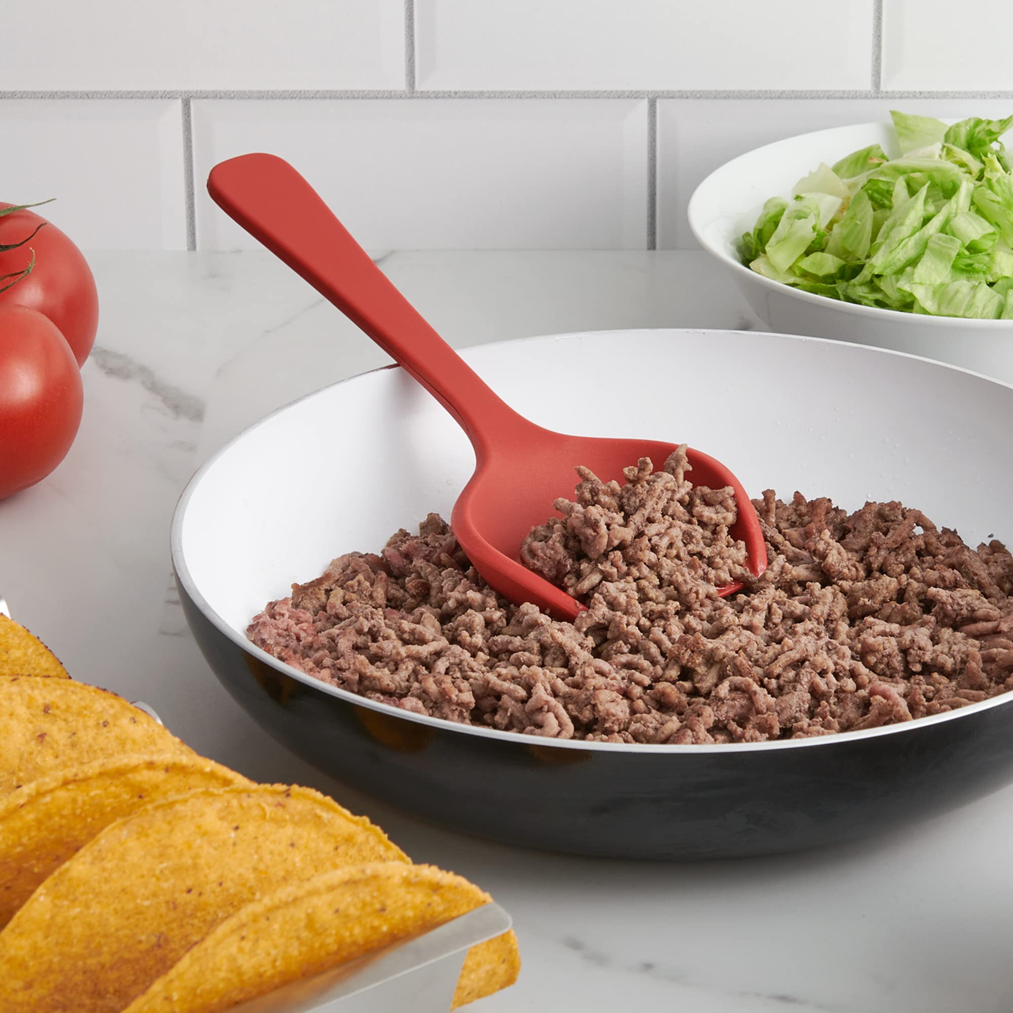 Hic Kitchen Non-Stick Taco Scoop, Heat-Safe Silicone