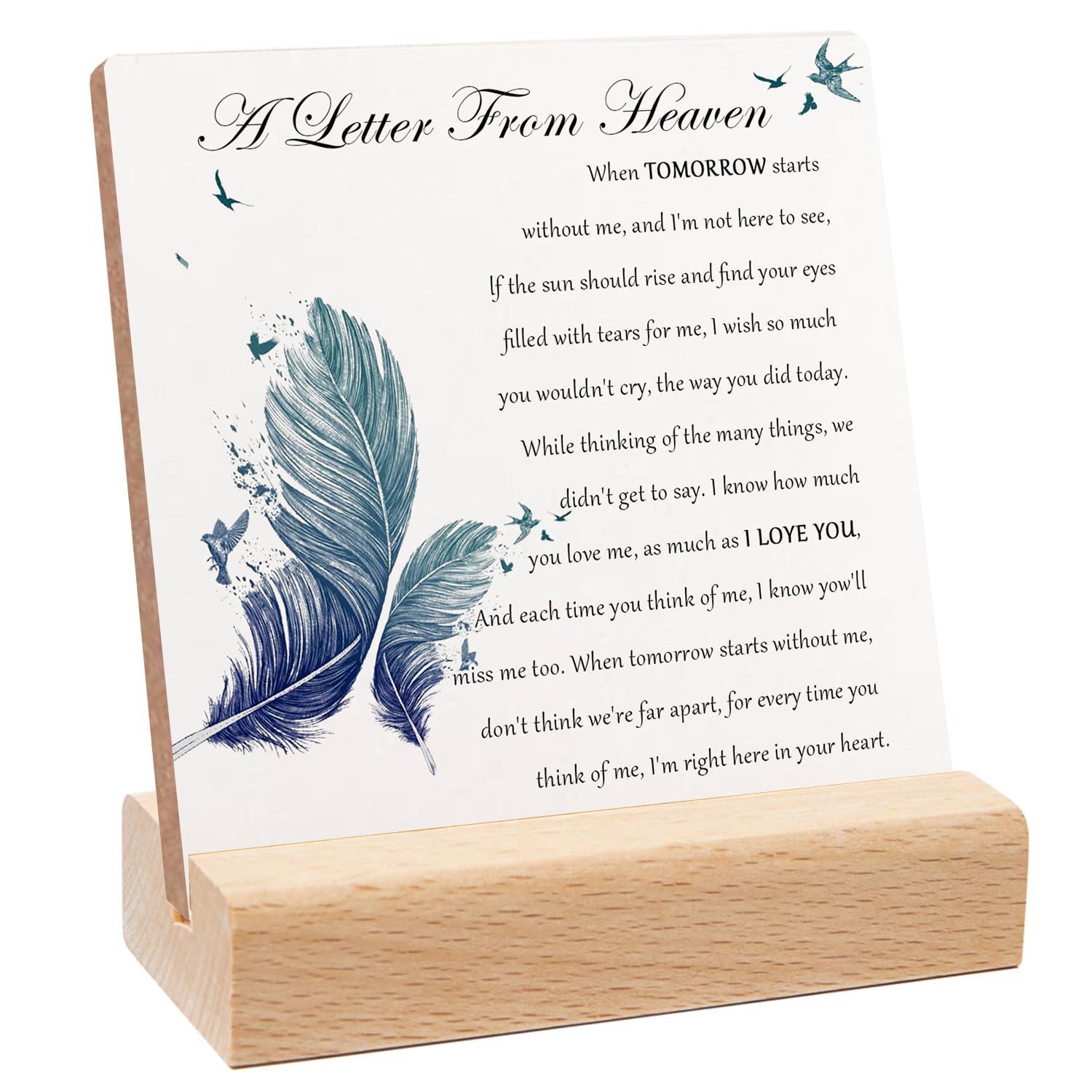 Bereavement Gift, Memorial Gifts for Loss of Loved One Loss of Family Member, Condolence Wood Sign With Wooden Stand, Sympathy D