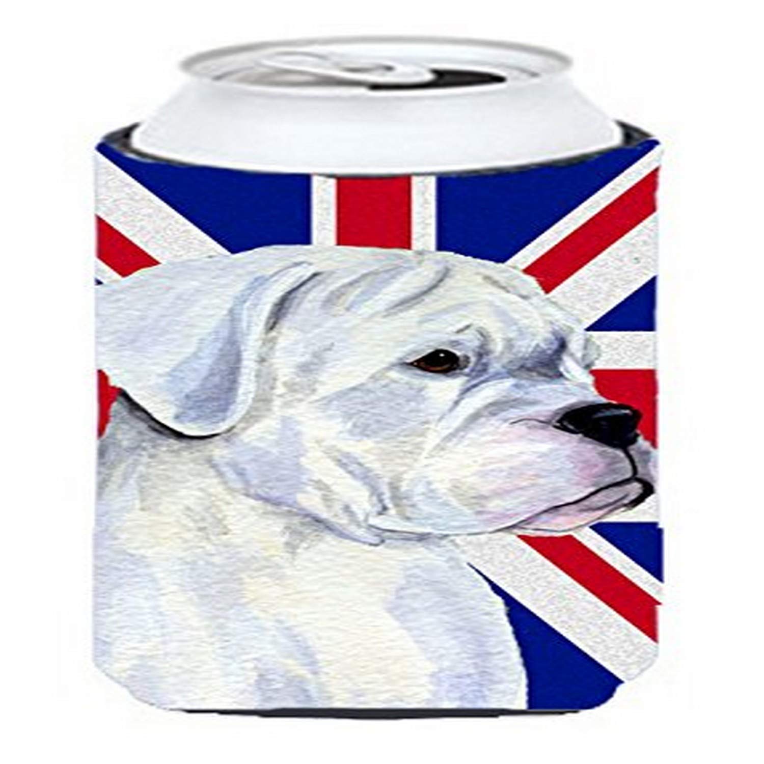 Caroline'S Treasures Ss4951Tbc Boxer With English Union Jack British Flag Tall Boy Hugger Can Cooler Sleeve Hugger Machine Washa