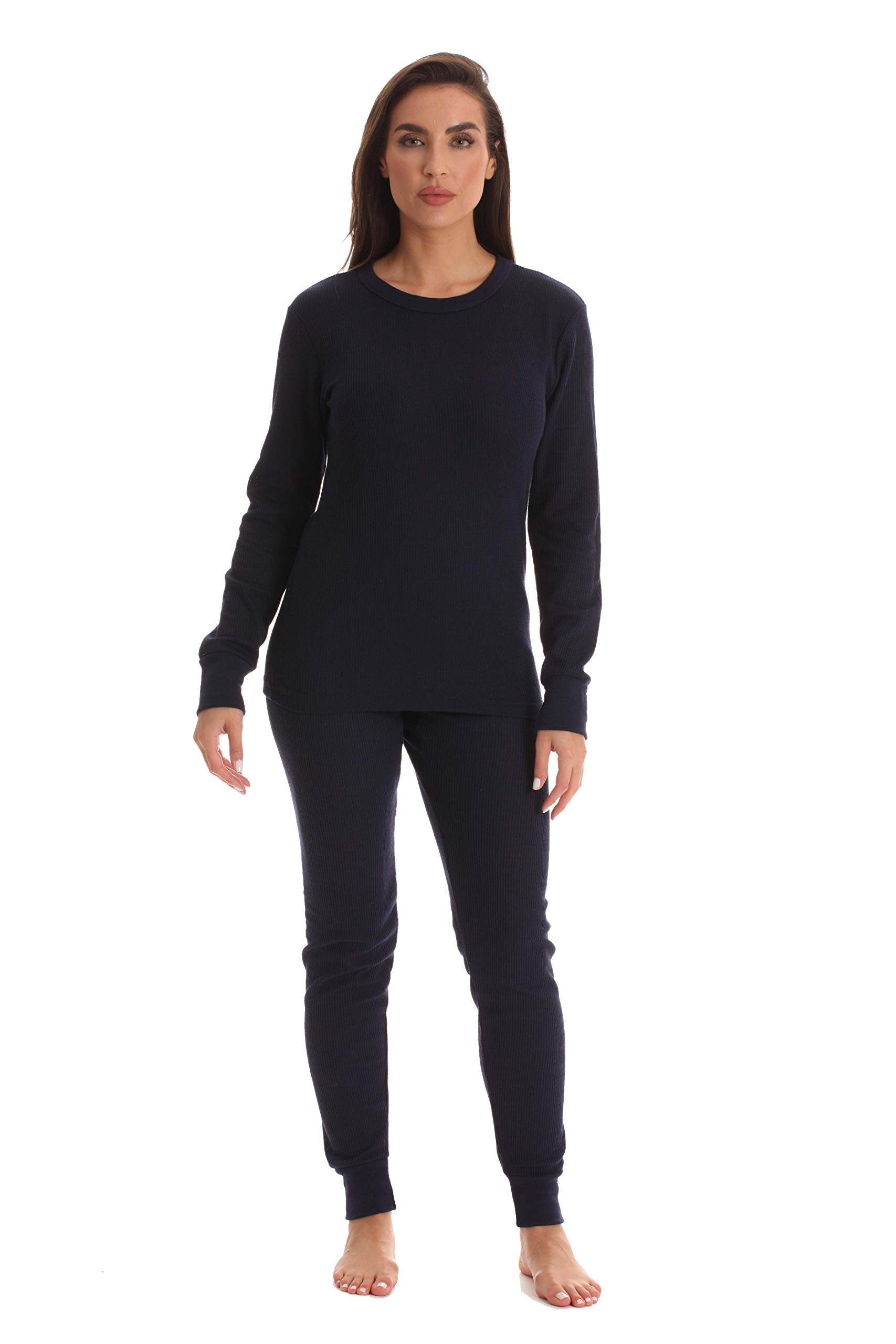 Just Love Womens Thermal Underwear Pajamas Set 95862-Nvy-3X Navy