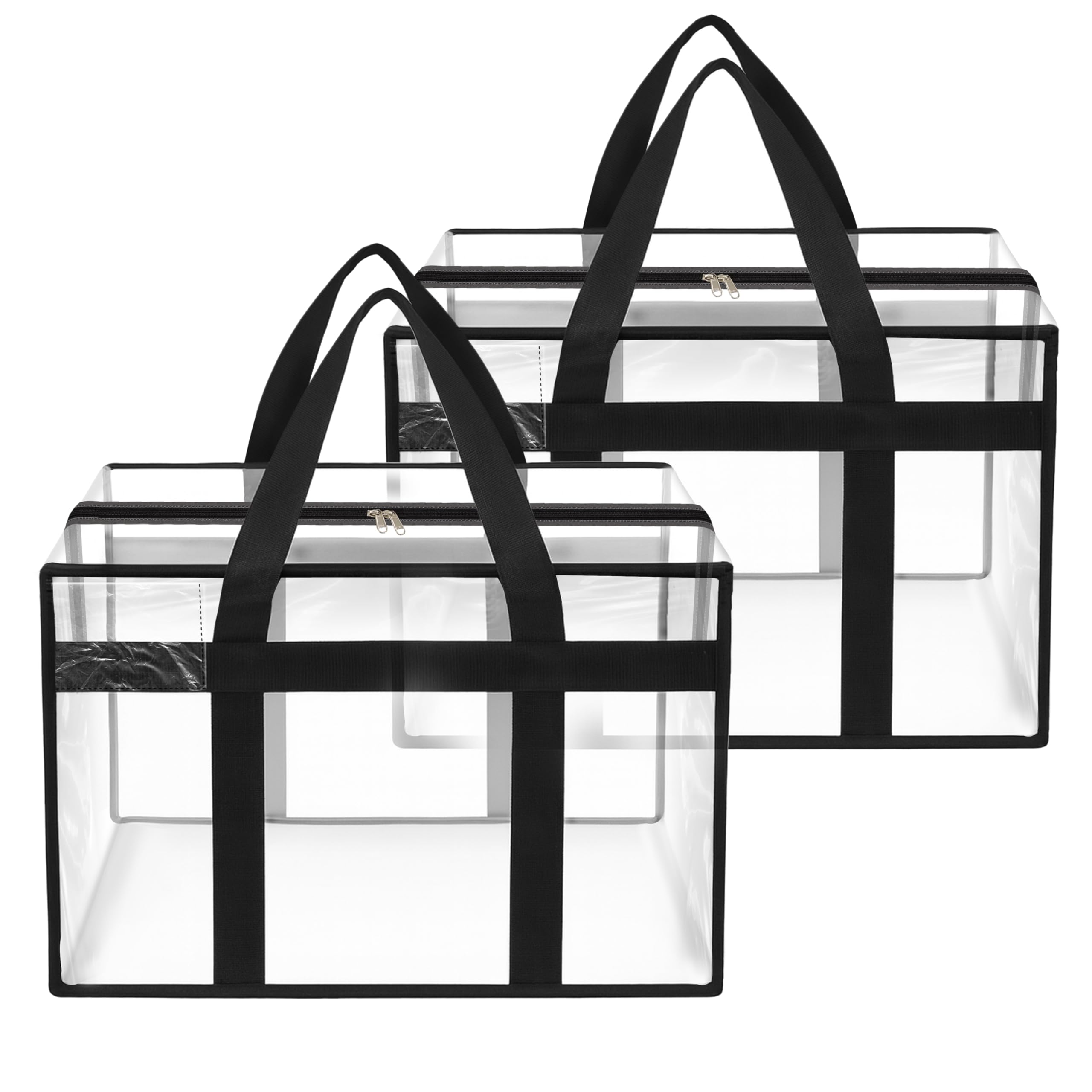 Storite 2 Pack 70 L Moisture Proof Transparent Underbed Storage Bag/Clothing Storage Organiser/Toy Storage/Blankets Storage Bag 