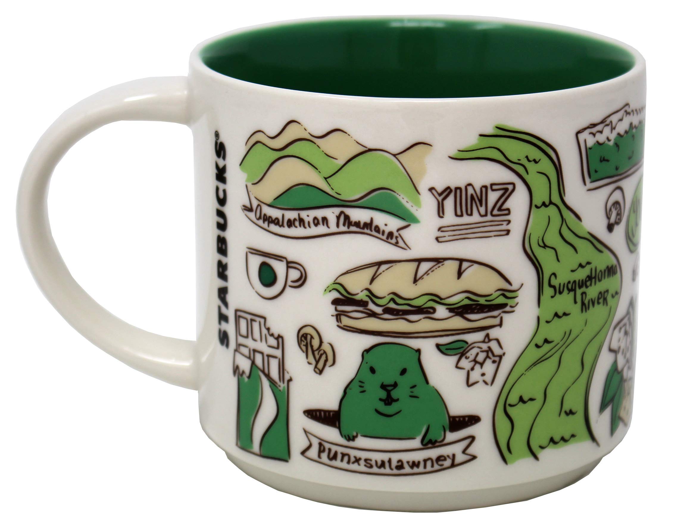 Starbucks Ceramic Been There Series Pennsylvania Mug, 14 Oz