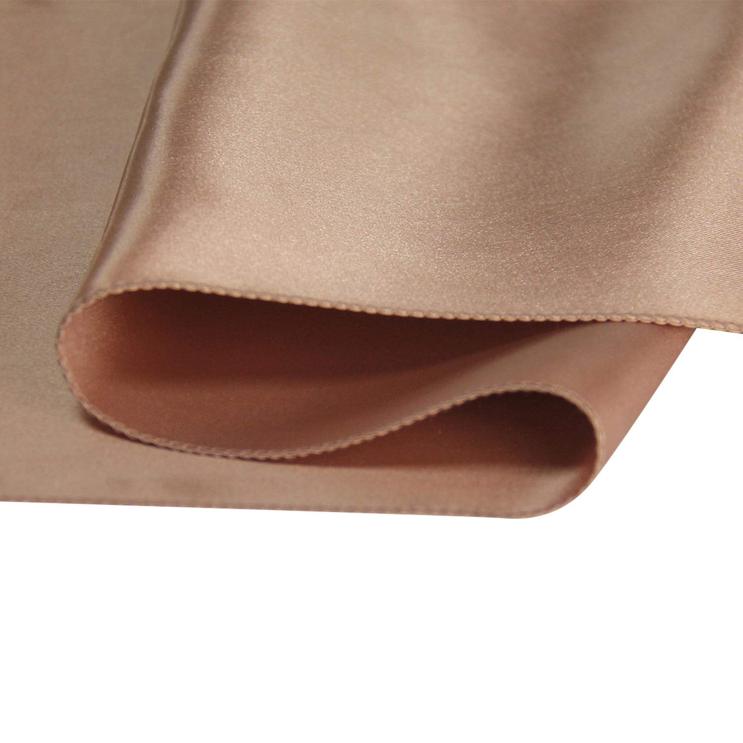 Welmatch Rose Gold Satin Table Runners 5 Pcs Wedding Banquet Party Event Decoration Table Runners (Rose Gold, 5)