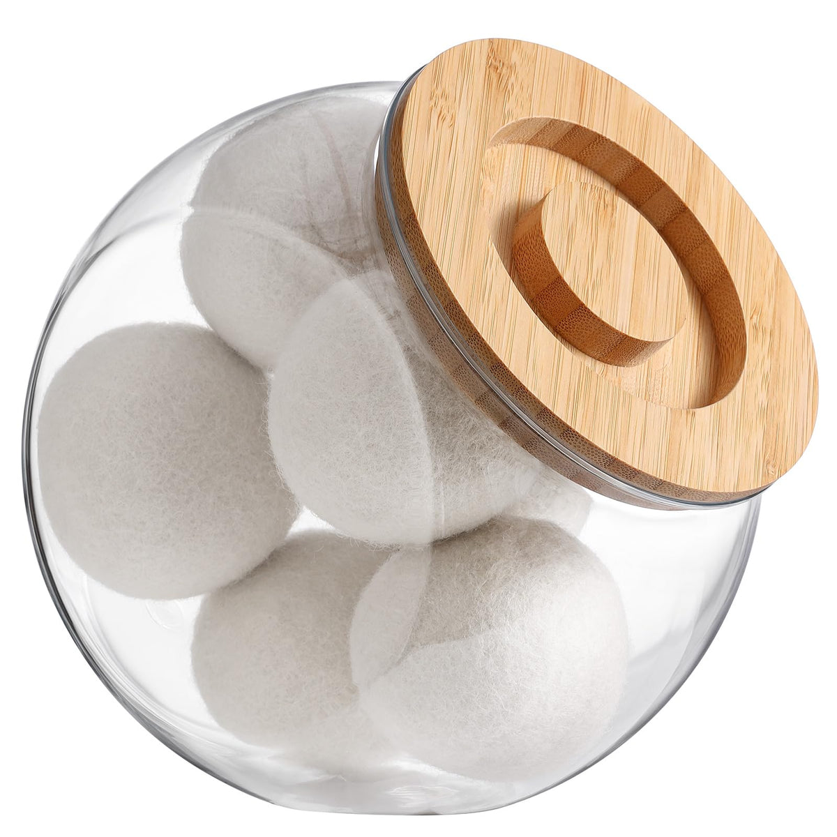 Subekyu Dryer Ball Holder For Laundry Room Organization,0.85 Gallon Laundry Pods Container,Plastic Dishwasher Pods Dispenser,Lau