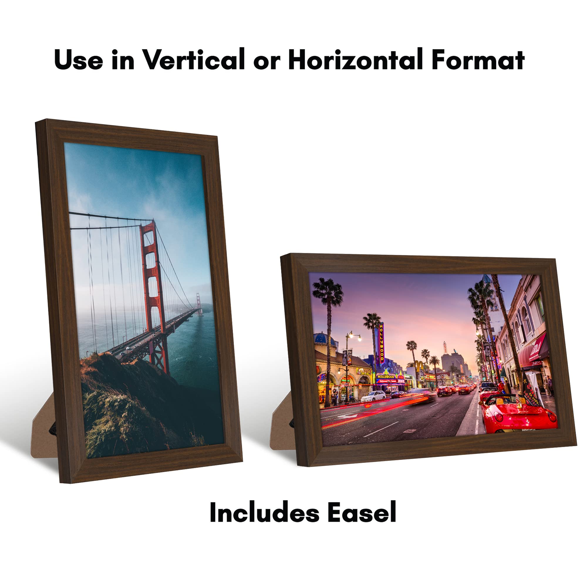 Americanflat 8x12 Picture Frame with Shatter-Resistant Glass - Signature Collection - Gallery-Style Frames Made of Engineered Wo