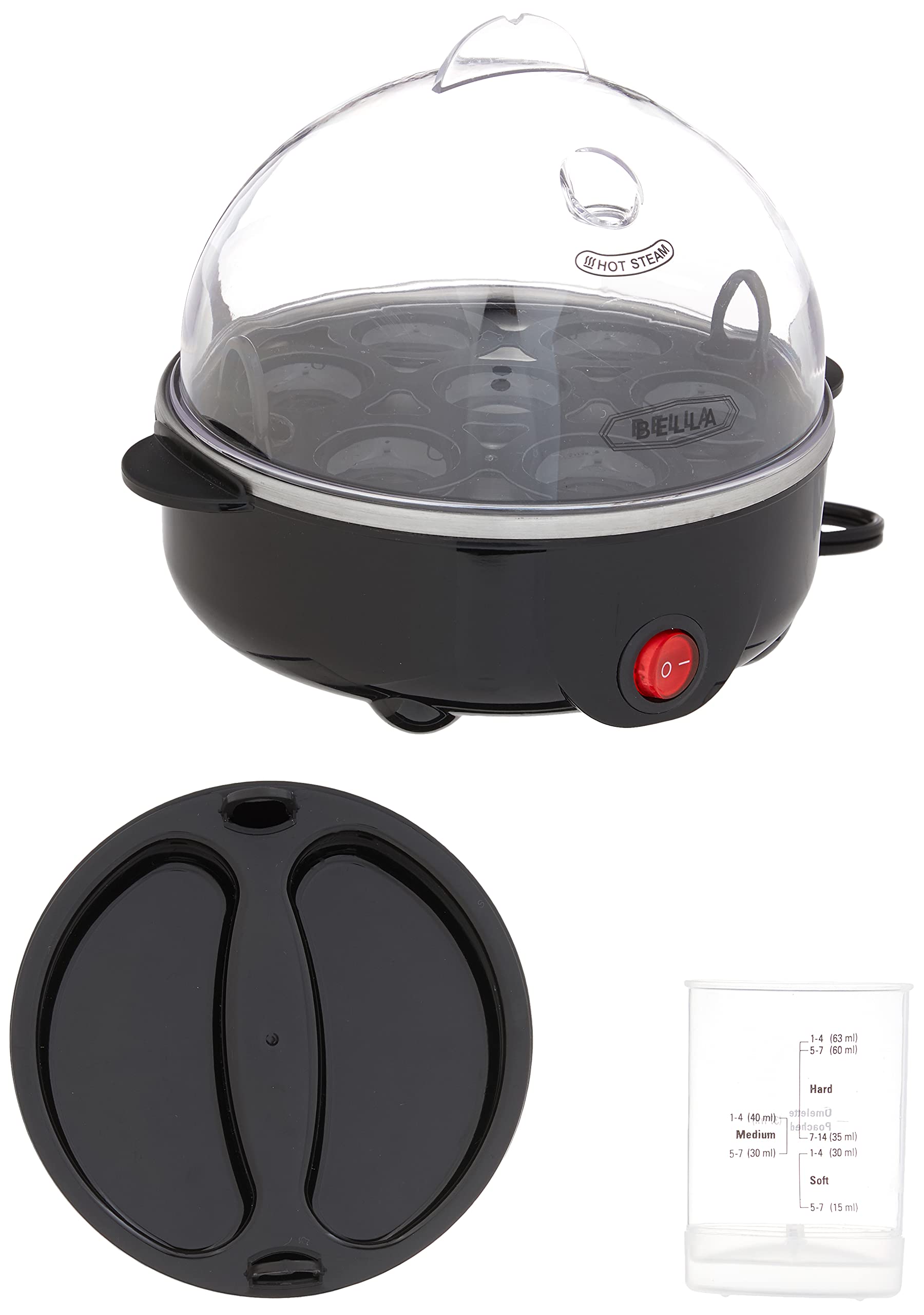 Bella Rapid Electric Egg Cooker And Poacher With Auto Shut Off For Omelet, Soft, Medium And Hard Boiled Eggs - 7 Egg Capacity Tr