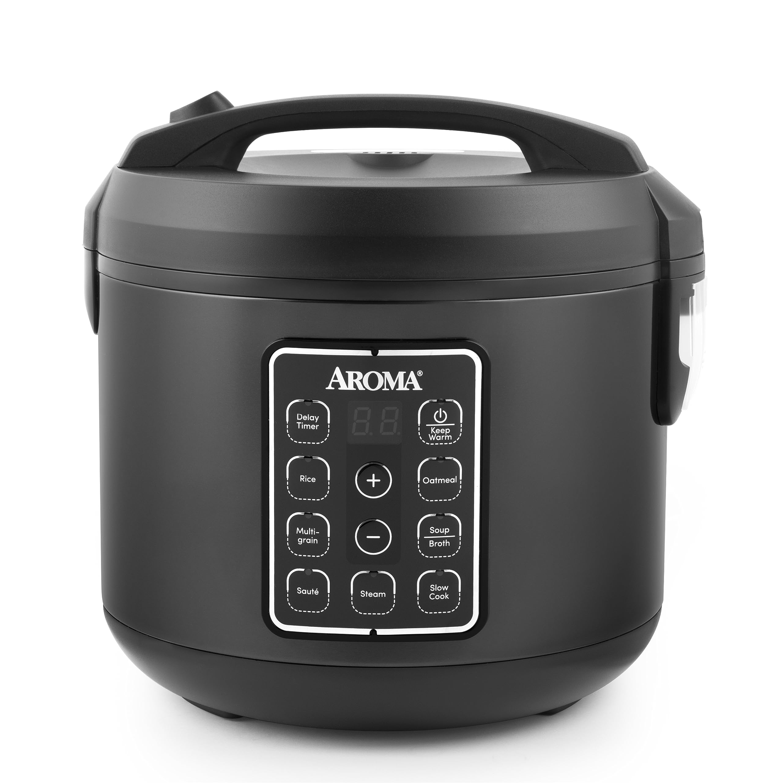 AROMA 12-Cup (Cooked) Digital Rice & Grain Multicooker (ARC-966BD), Black