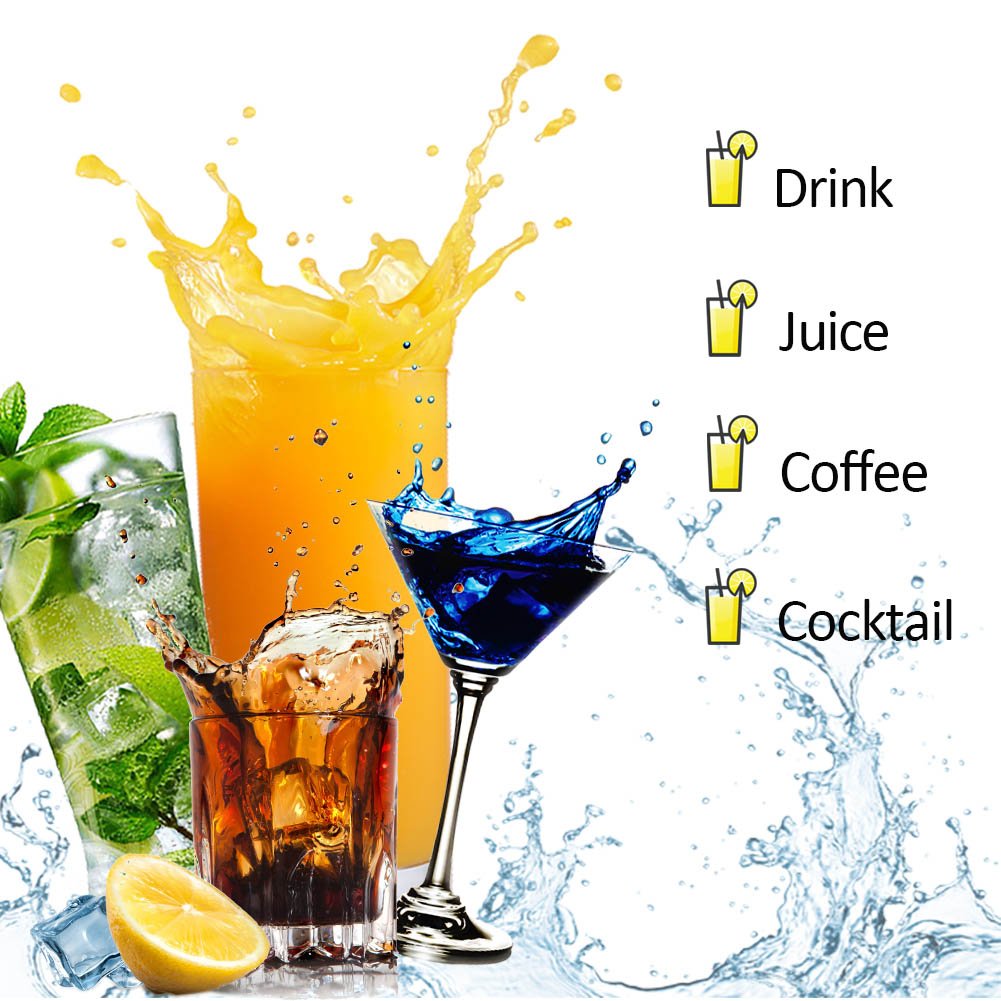 Reusable Drinking Straws,Plastic Straws For 20Oz & 30Oz Tumblers Yeti(Set Of 4 Straight Straws+ 2 Cleaning Brushes)