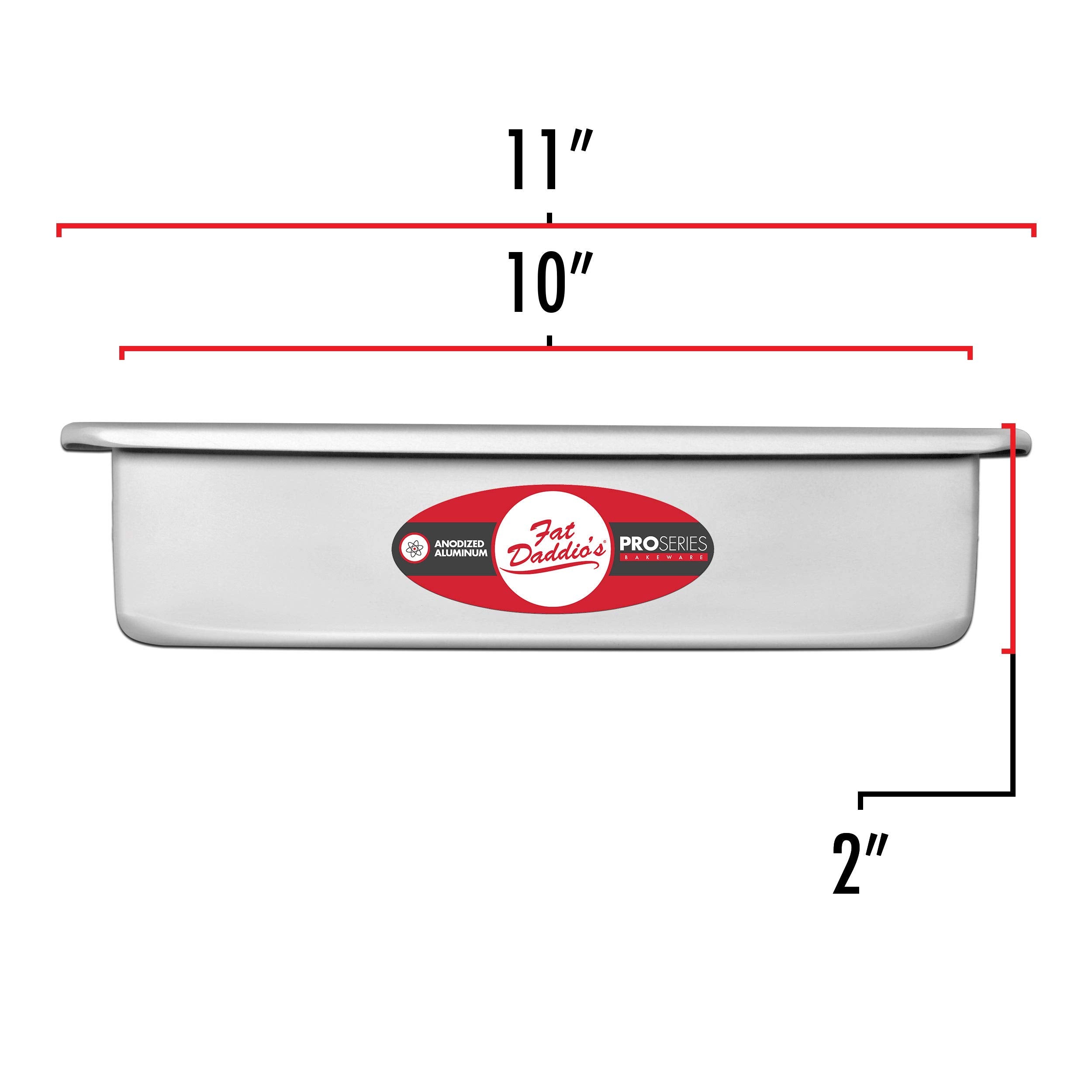 Fat Daddio'S Pob-10152 Anodized Aluminum Sheet Cake Pan, 10 X 15 X 2 Inch