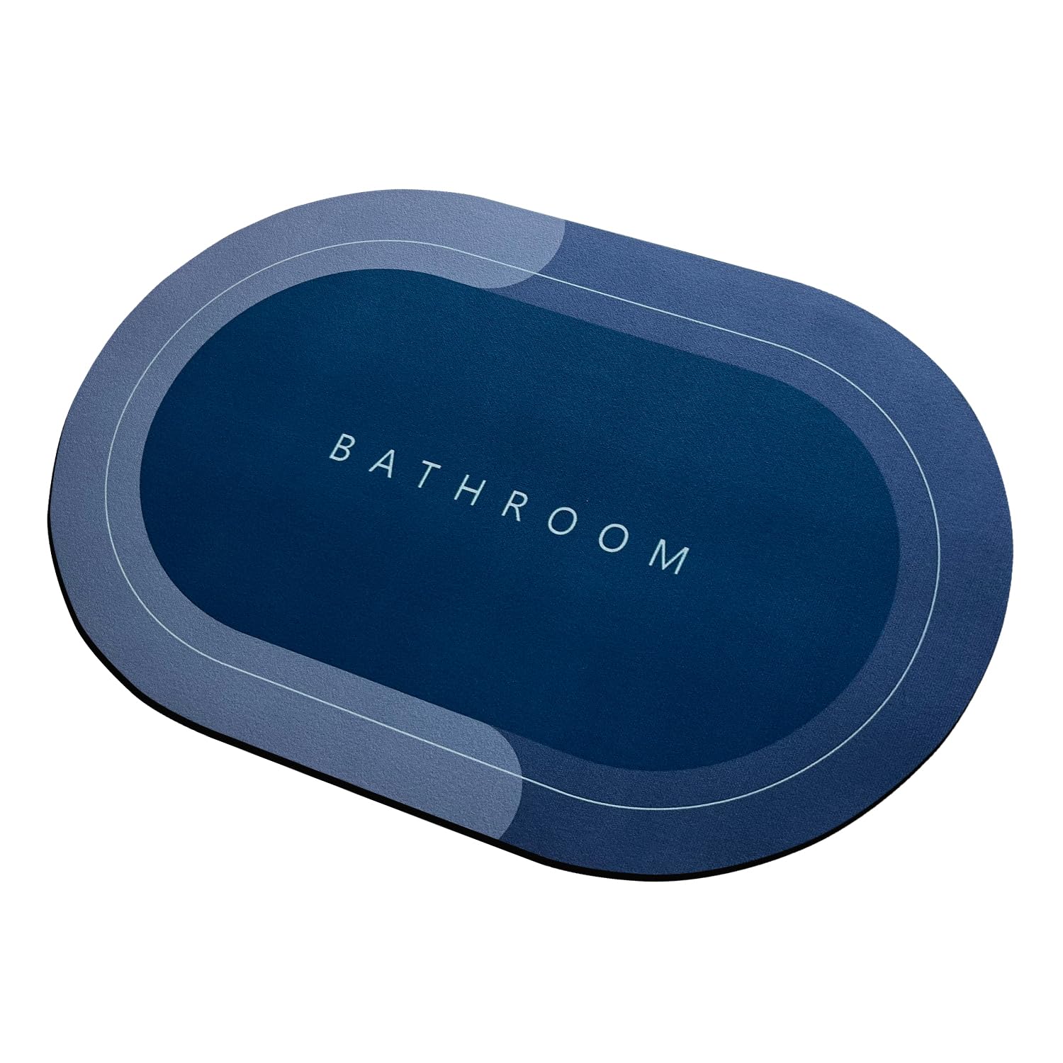 Canway 3 Pieces (3.5Mm) Water Soaking Bathroom Print Door Mat, Water Absorbent Mat (40X60Cm) Blue