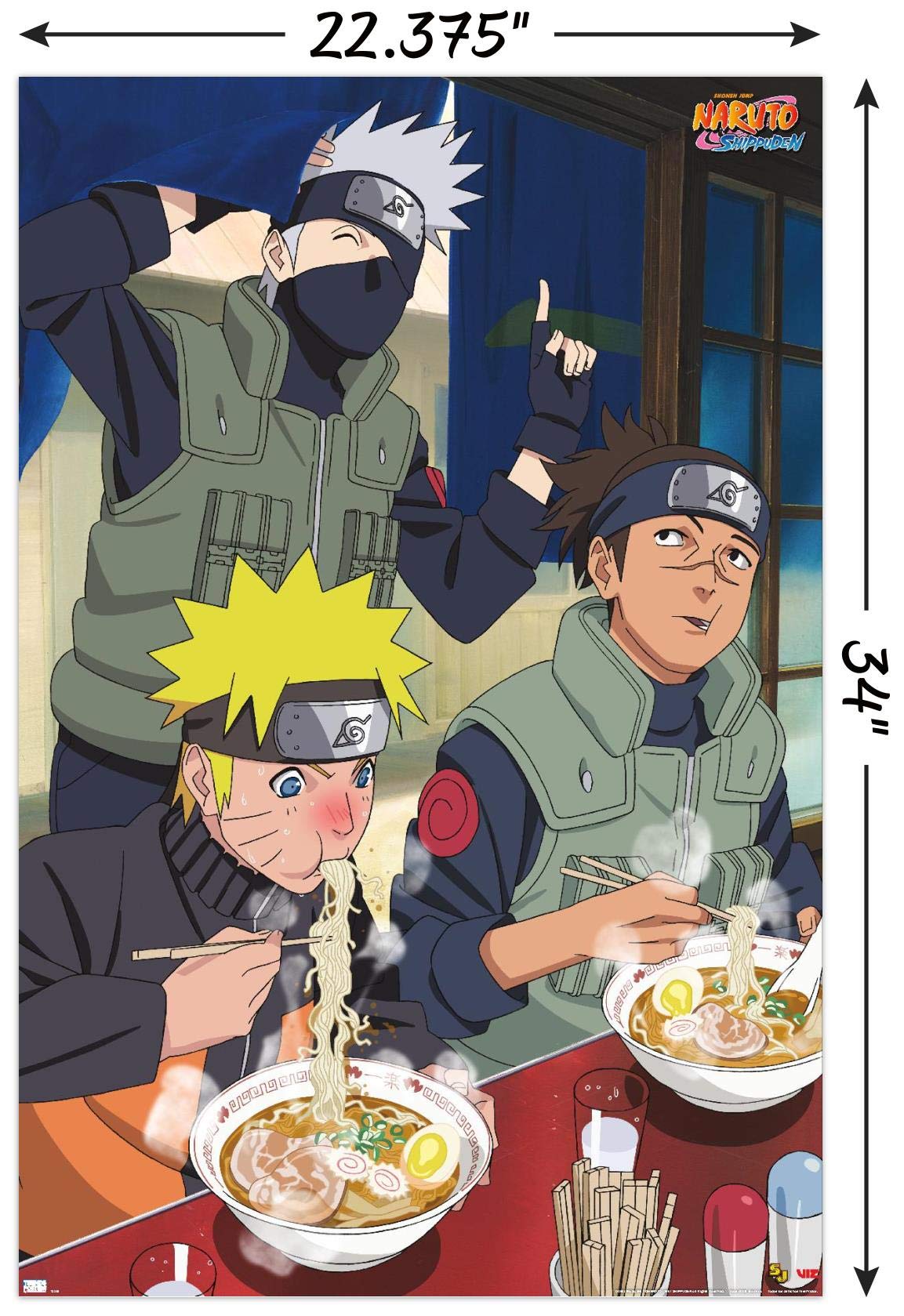 Trends International Naruto Shippuden - Food Wall Poster, 22.375'' X 34'', Poster & Clip Bundle