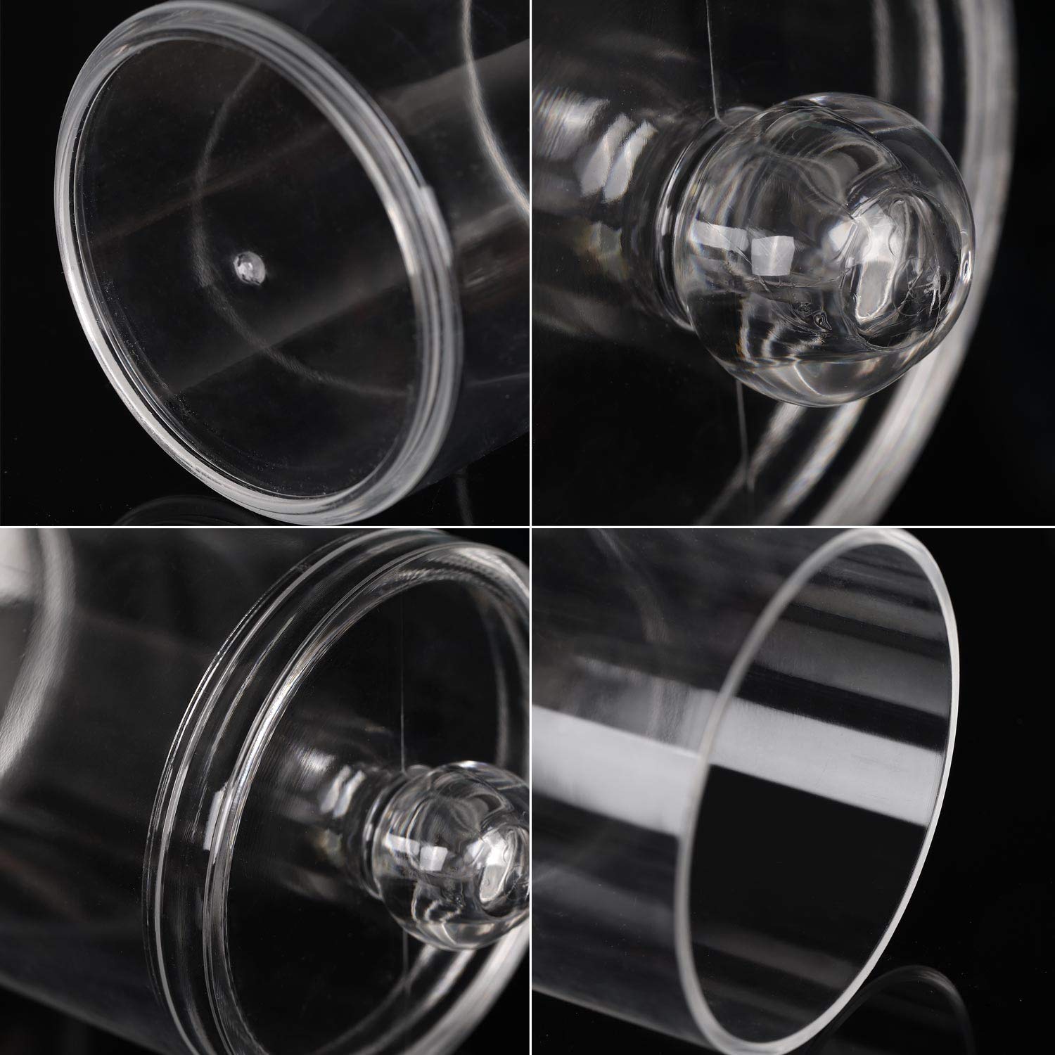 Tbestmax Plastic Qtips Holder Bathroom Container  10/7 OZ Cotton Ball/Swabs Dispenser  Apothecary Jar Organizer for Storage 3 Pcs