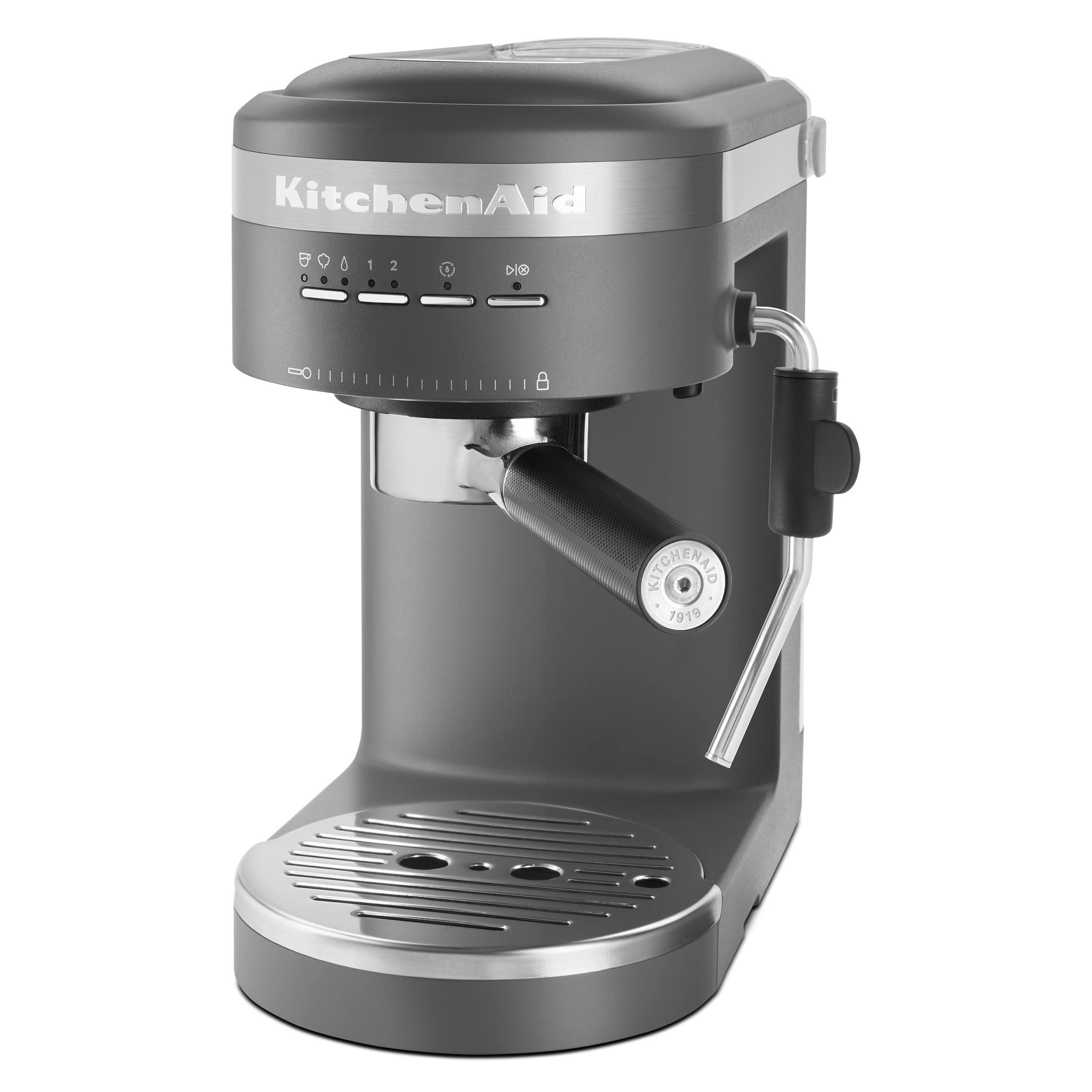 Kitchenaid Semi-Automatic Espresso Machine Kes6403, Matte Charcoal Grey, 1.4 Liters