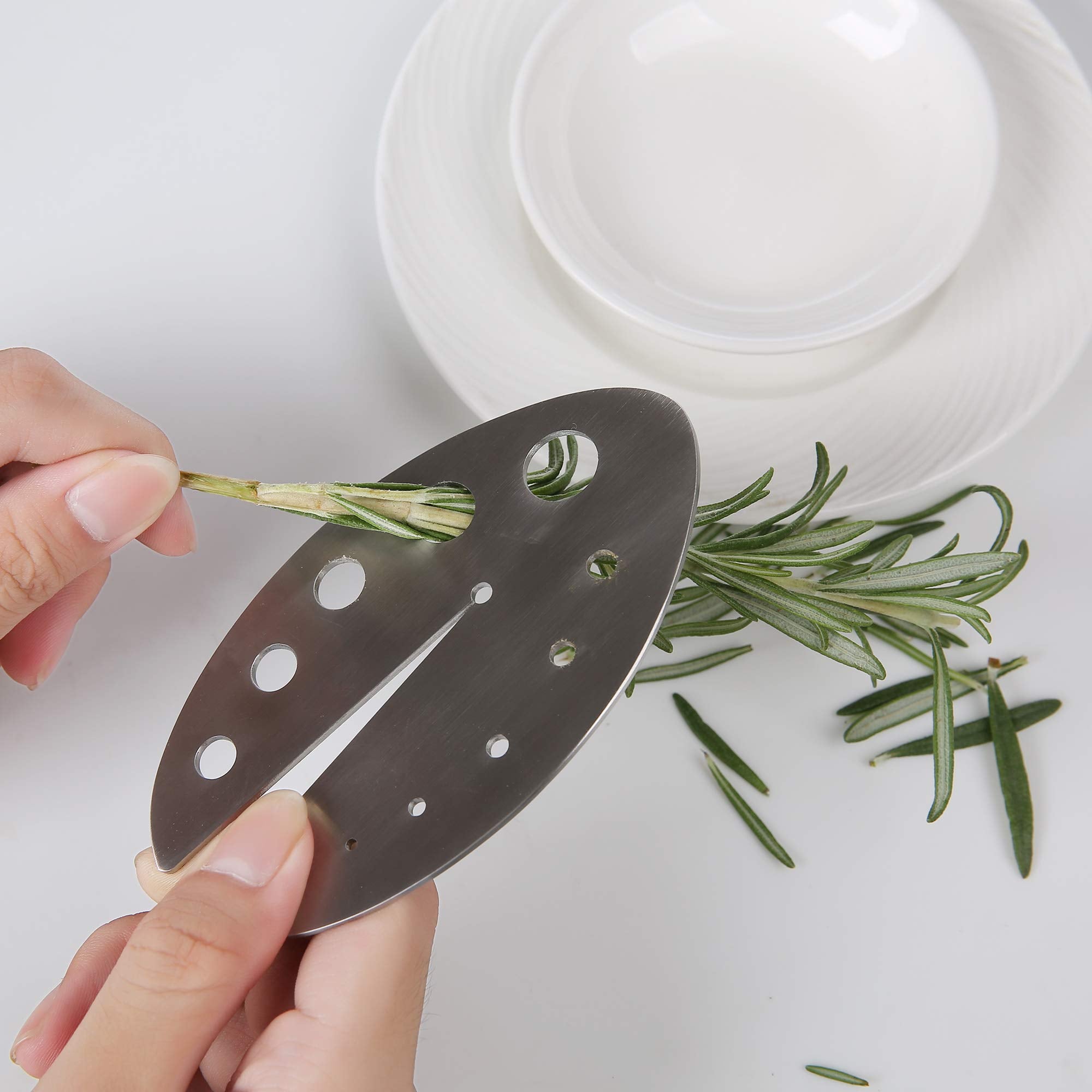 Herb Stripper Tool, Stainless Steel Herb Leaf Zipper For Kale, Chard, Collard Greens, Rosemary And Thyme