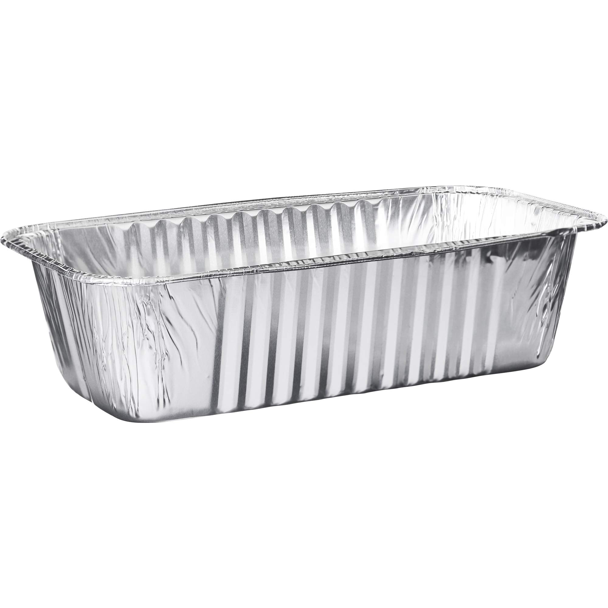 Plasticpro [5 Lb 10 Pack Disposable Loaf Pans Aluminum Tin Foil Meal Prep Bakeware - Cookware Perfect For Baking Cakes, Bread, M