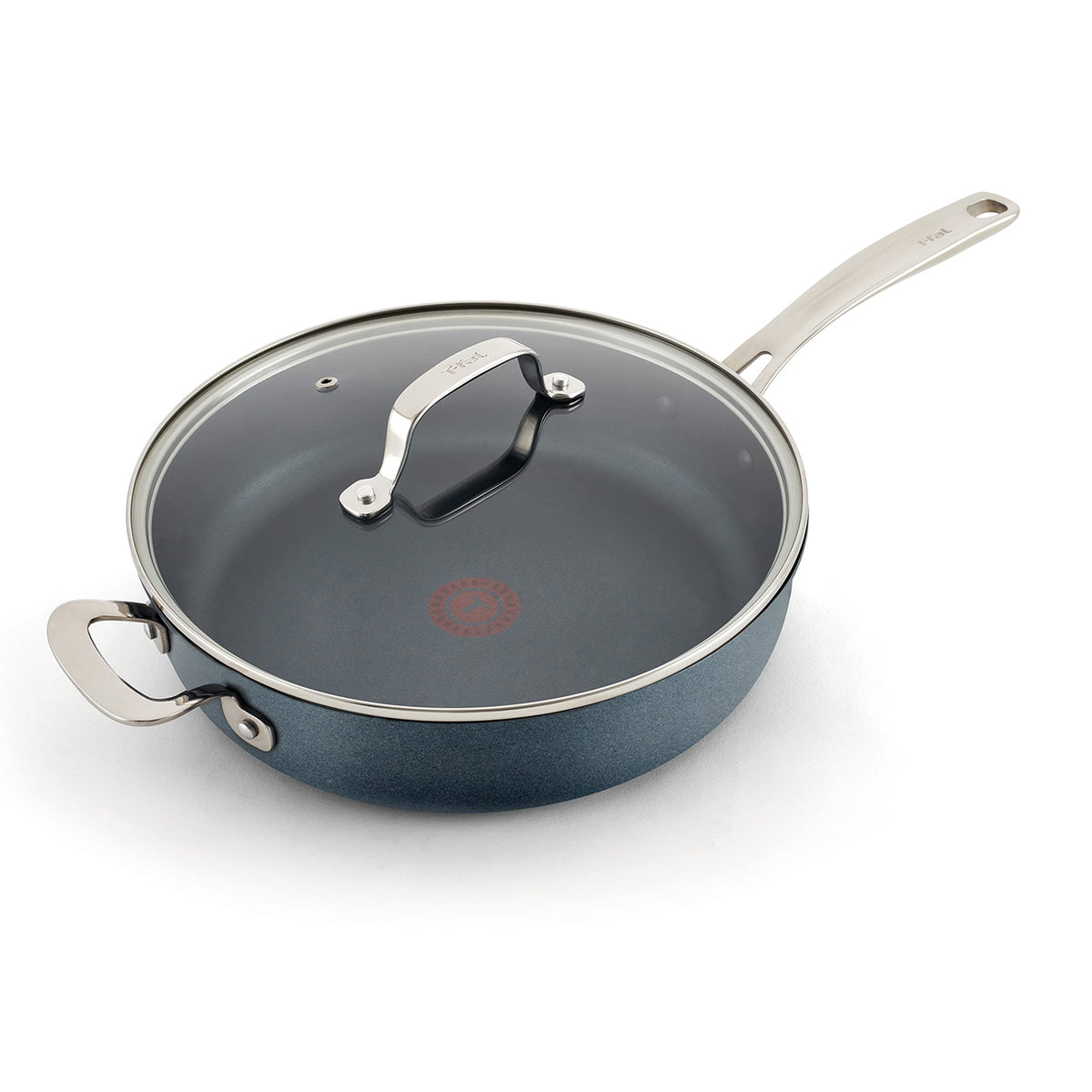 T-Fal Platinum Nonstick Jumbo Cooker 5 Quart Induction Oven Broiler Safe 500F Cookware, Pots And Pans, Dishwasher Safe Slate