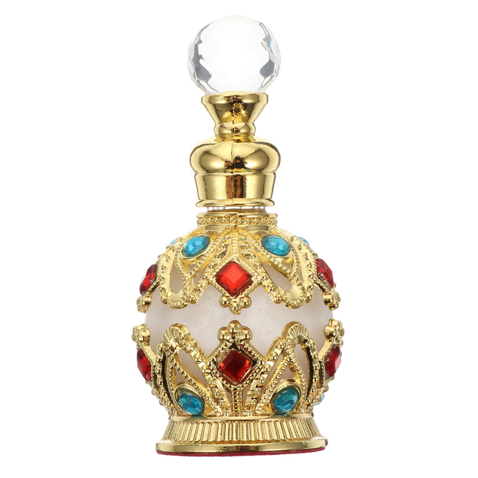 Beaupretty Gold Spherical Refillable Perfume Bottle Empty Glass Perfume Bottle for Travel Home Vanity Essential Oils Lotion Liqu