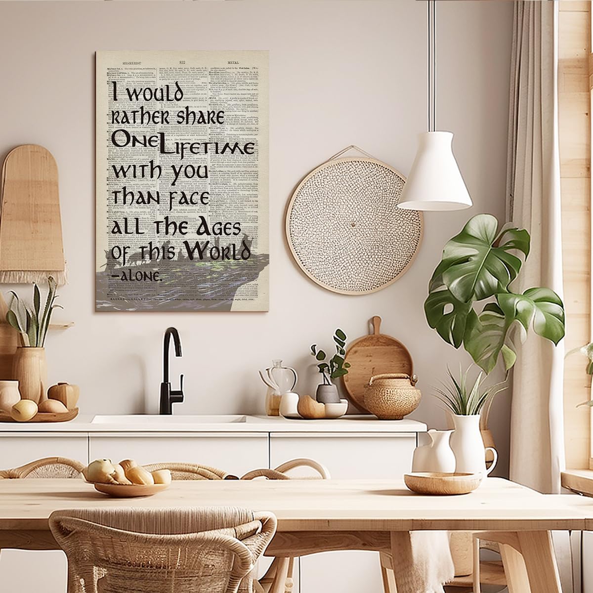 Lotr Poster, Gift For Lotr Decor, Lotr Gifts, I Would Rather Share One Lifetime - Arwen, Inspirational Wall Art, Lotr Canvas Pri