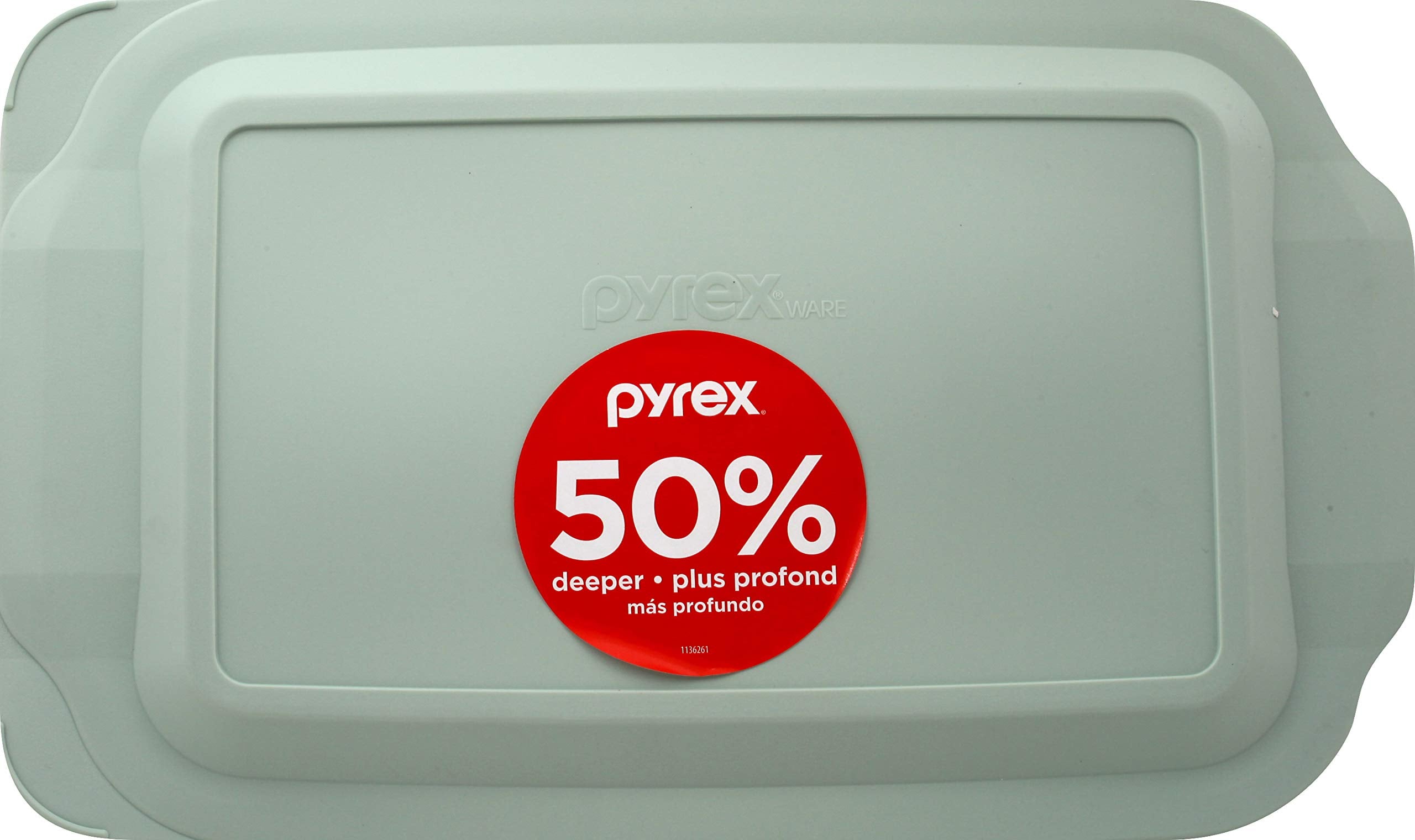 Pyrex Coringware-Pyrex Deep 9''X13''Bkr W/Lid, Plain