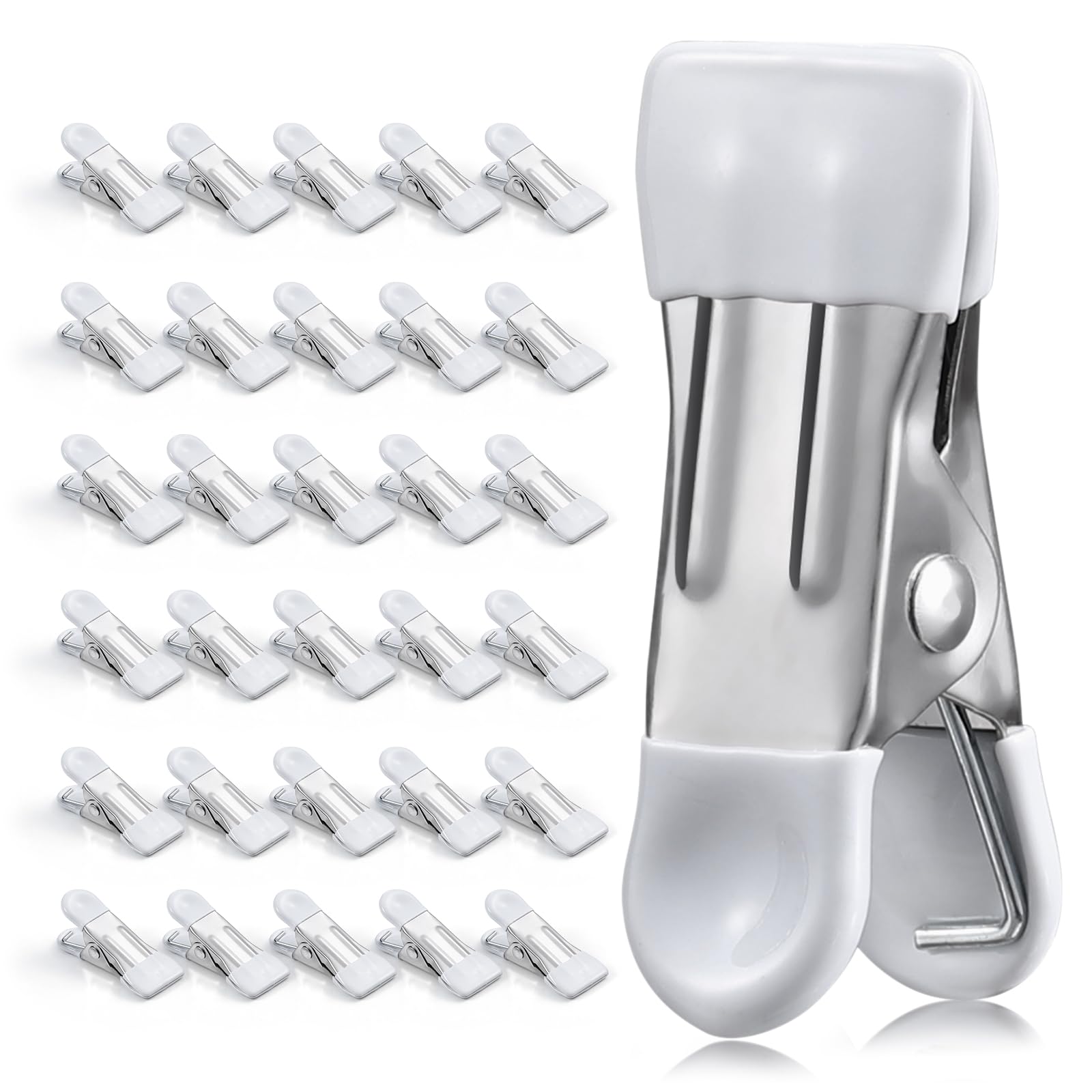 Clothes Pins Heavy Duty Out Door 30 Pack,Chip Clips 2.17 Inch, Bag Clips, Clothespins,Chip Clips Bag Clips Food Clips for Laundr