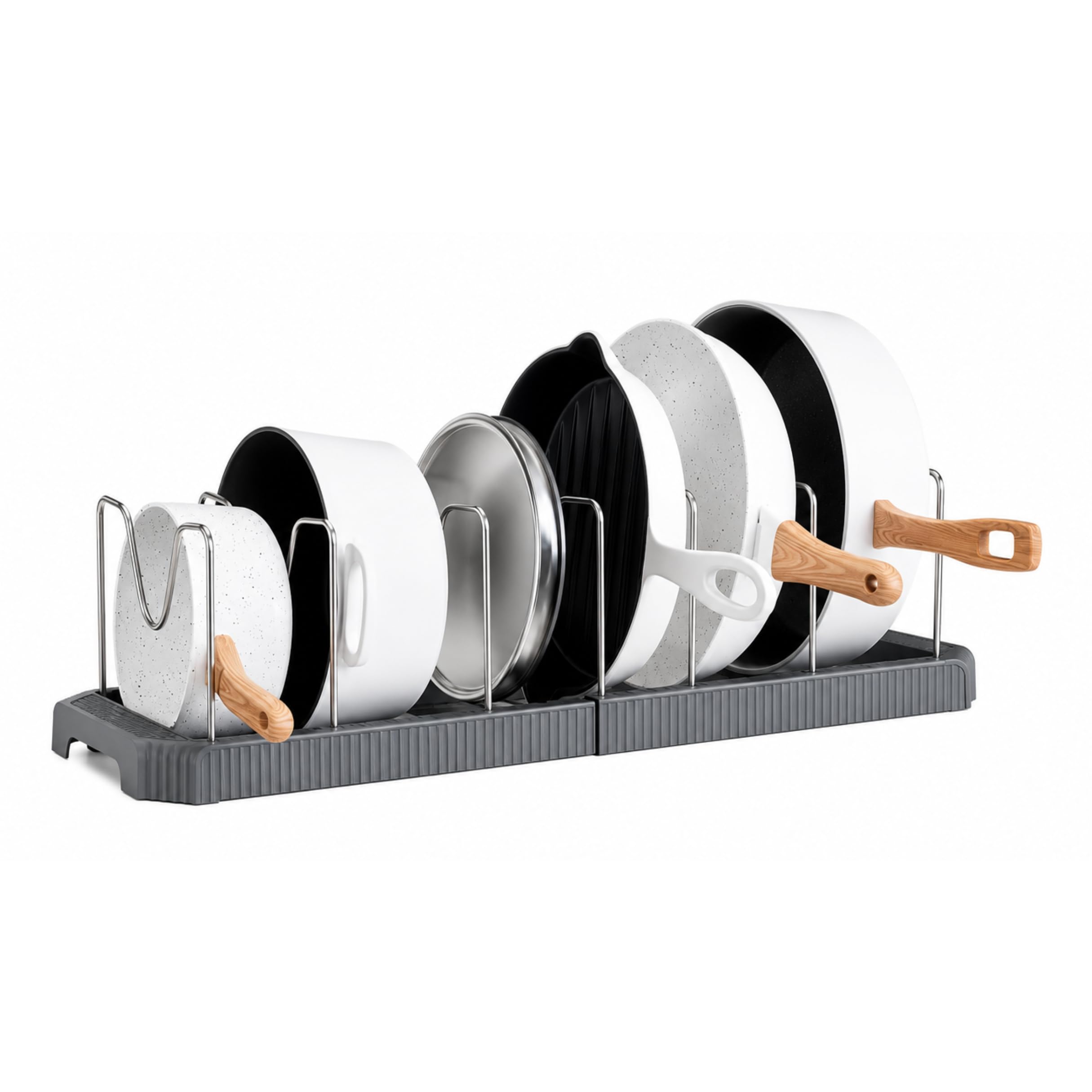 Blurania Expandable Kitchen Dish Rack, Iron Powder Coated, Modern Detachable Design, With Utensil Holder, Plate Organiser, Dryin