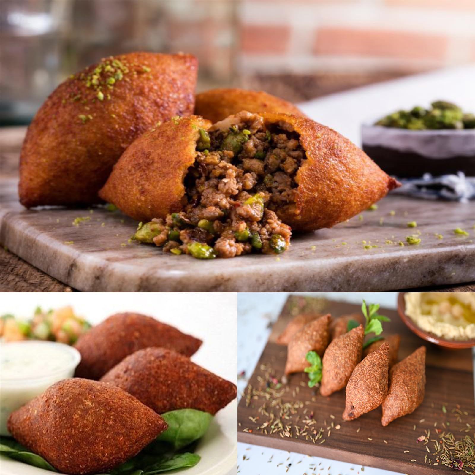 Aoipend Kibbeh Rolls Maker Mold 9 Grids Meatball Mold Tool 7Cm