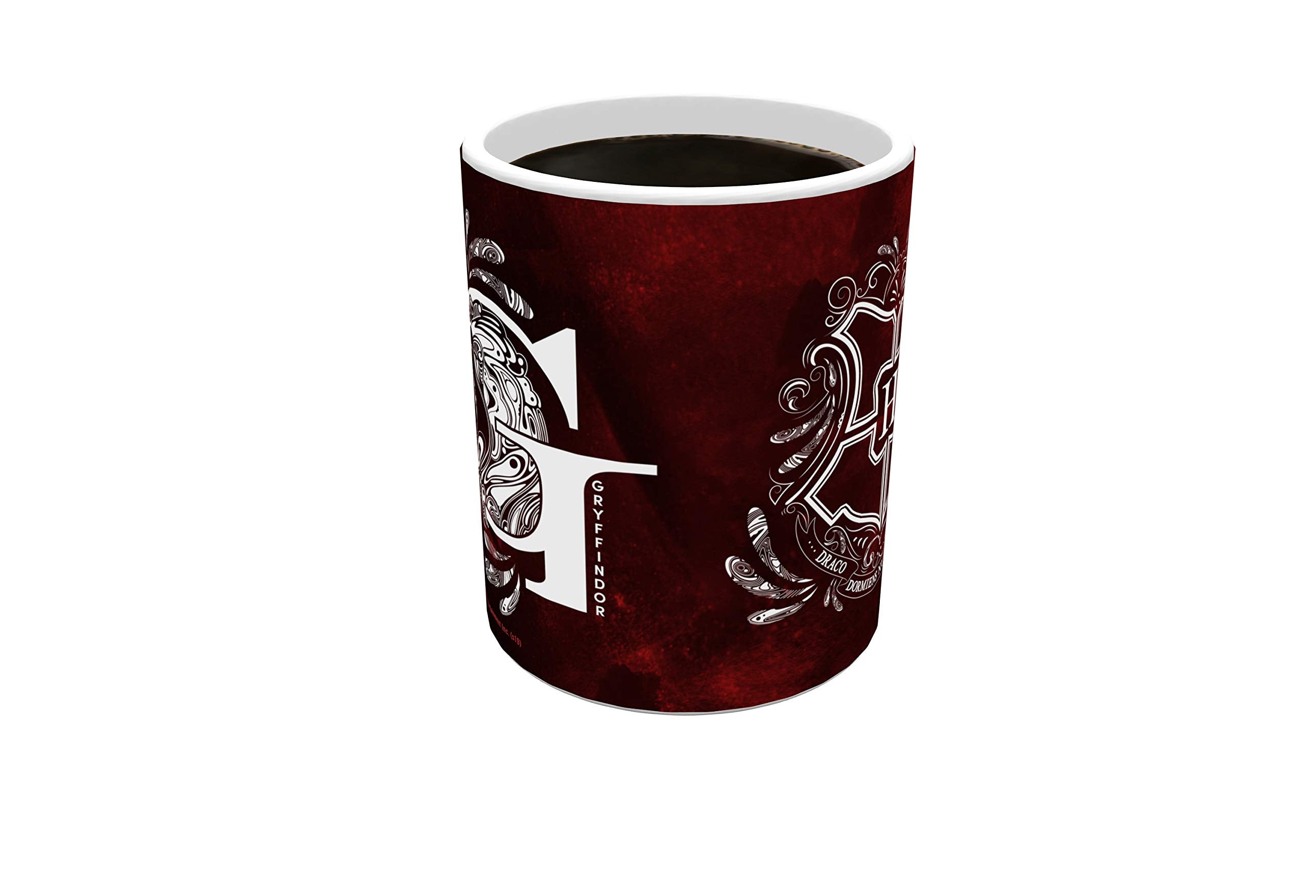 Morphing Mugs Harry Potter - Gryffindor - Aguamenti - One 11 oz Color Changing Heat Sensitive Ceramic Mug - Image Revealed When