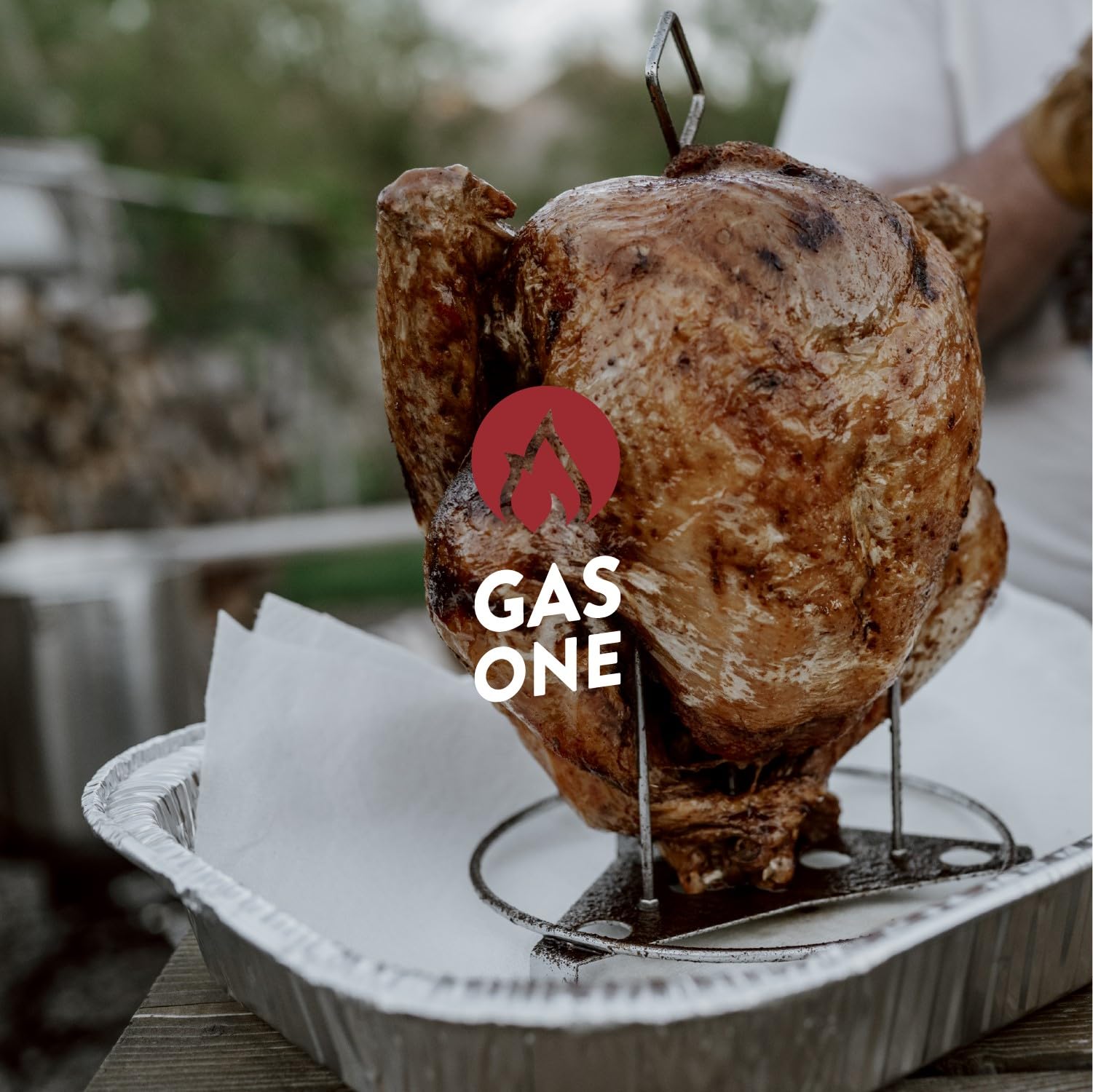 Gasone B-5155-Red 30 Qt Set With Propane Gas Burner, Perforated Turkey Deep, Outdoor Cooking And Frying, Complete Fryer With A B