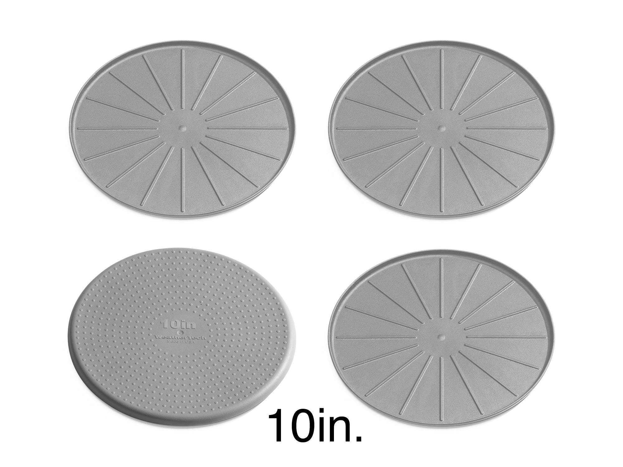 Weathertech 10'' Coasters For Home Surfaces, Anti-Skid, No-Slip Knibs - Set Of 4, Grey - (8A10Cstgr)