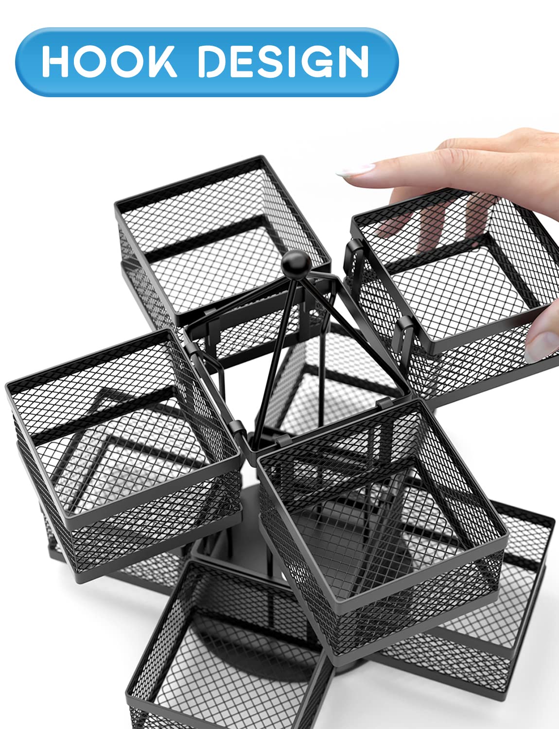 Tea Bag Organizer, Tea Bag Storage Holder Spinning Carousel 96 Teabags Container, Lazy Susan Coffee Creamer Sweetener Tea Caddy