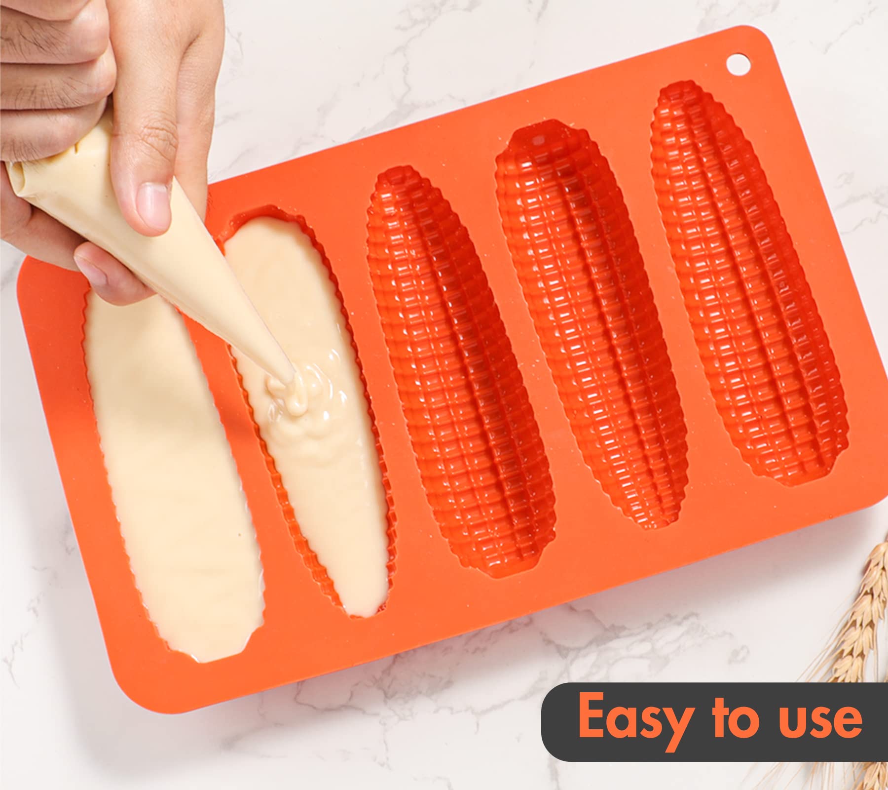 Webake Corn Stick Bread Pan Set Of 2, Silicone Corn Cob Bread Molds For Baking Corn Dog Pan Cornbread Southern Corn Sticks