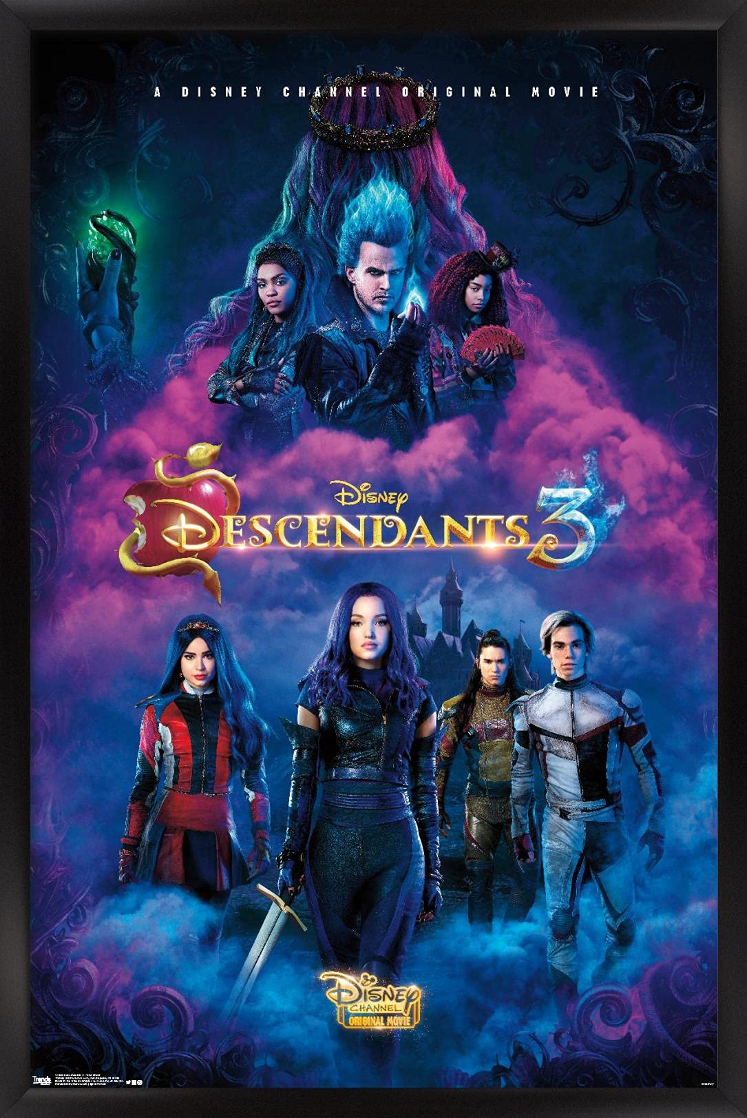 Trends International Disney Descendants 3 - One Sheet Wall Poster, 22.375'' X 34'', Black Framed Version