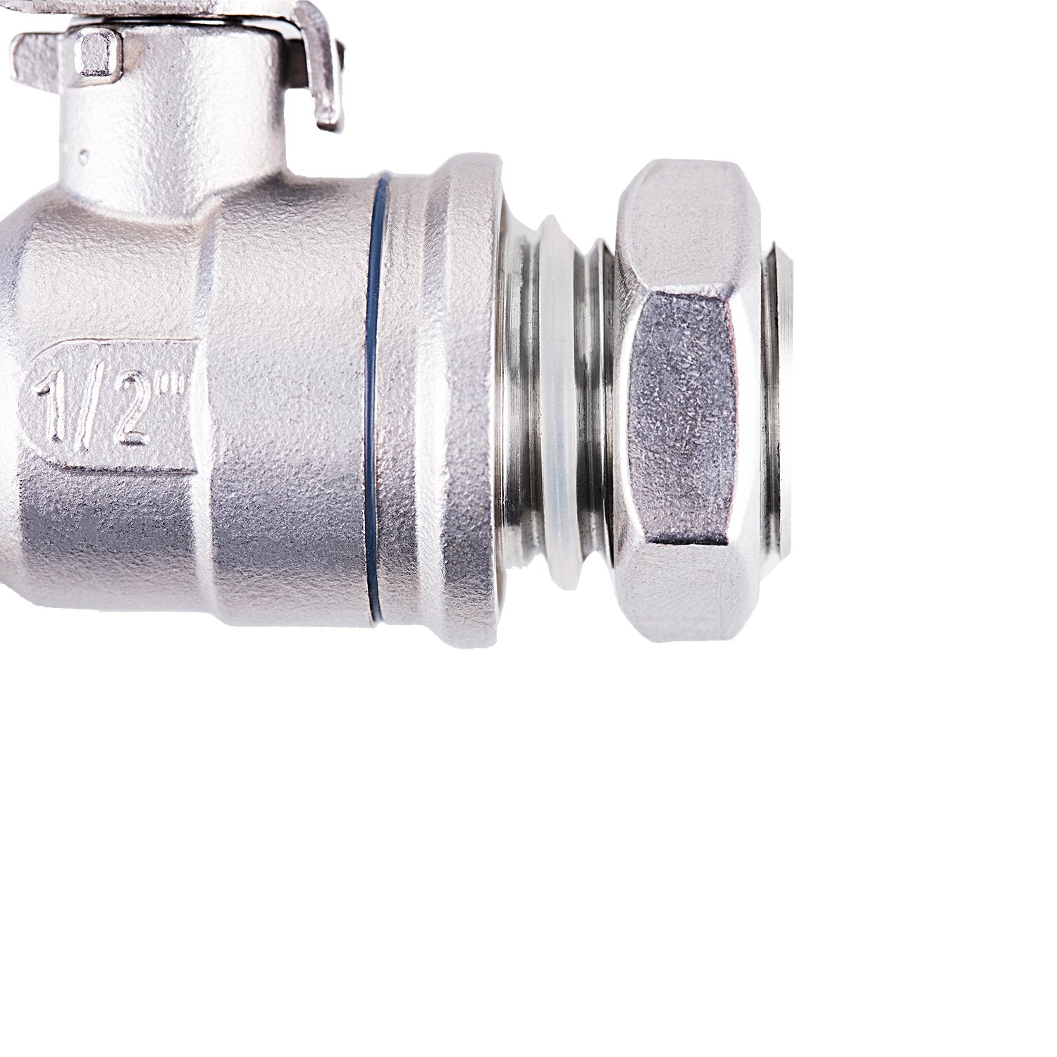 Tizze 1/2 Inch Stainless Steel Ball Valve Weldless Bulkhead For Building Home Brew Kettle/Mash Tun