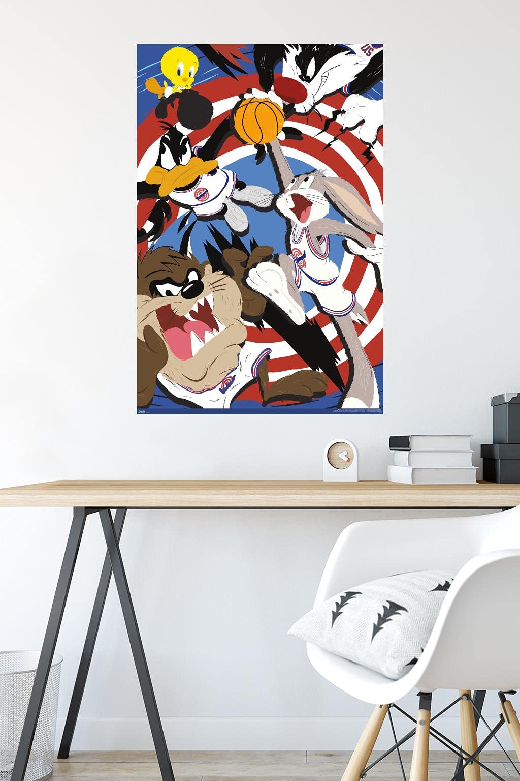 Trends International Looney Tunes: Space Jam - Court Wall Poster, 22.375'' X 34'', Premium Unframed Version