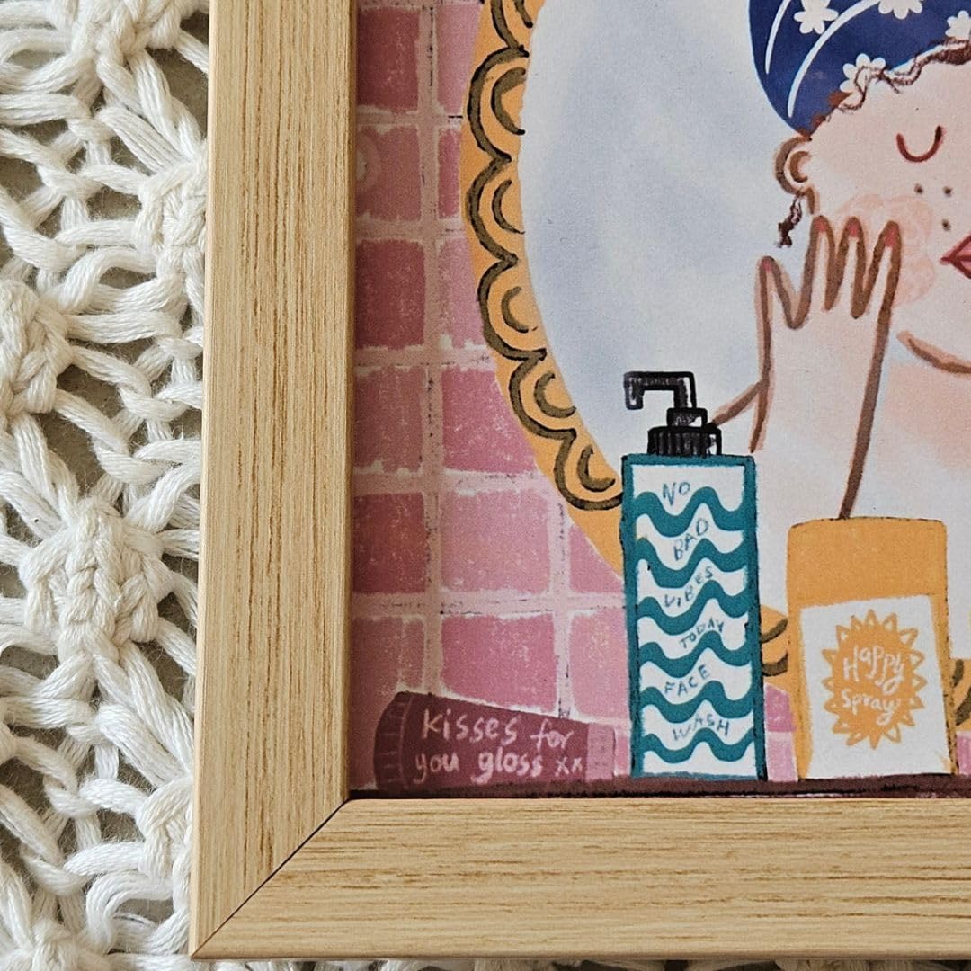 Hyppy The Am-Pm Print | Table/Wall Print | Multicolour | Art Print For Home Decoration | 7 X 7 Inches | Desk Art | Home Decor |