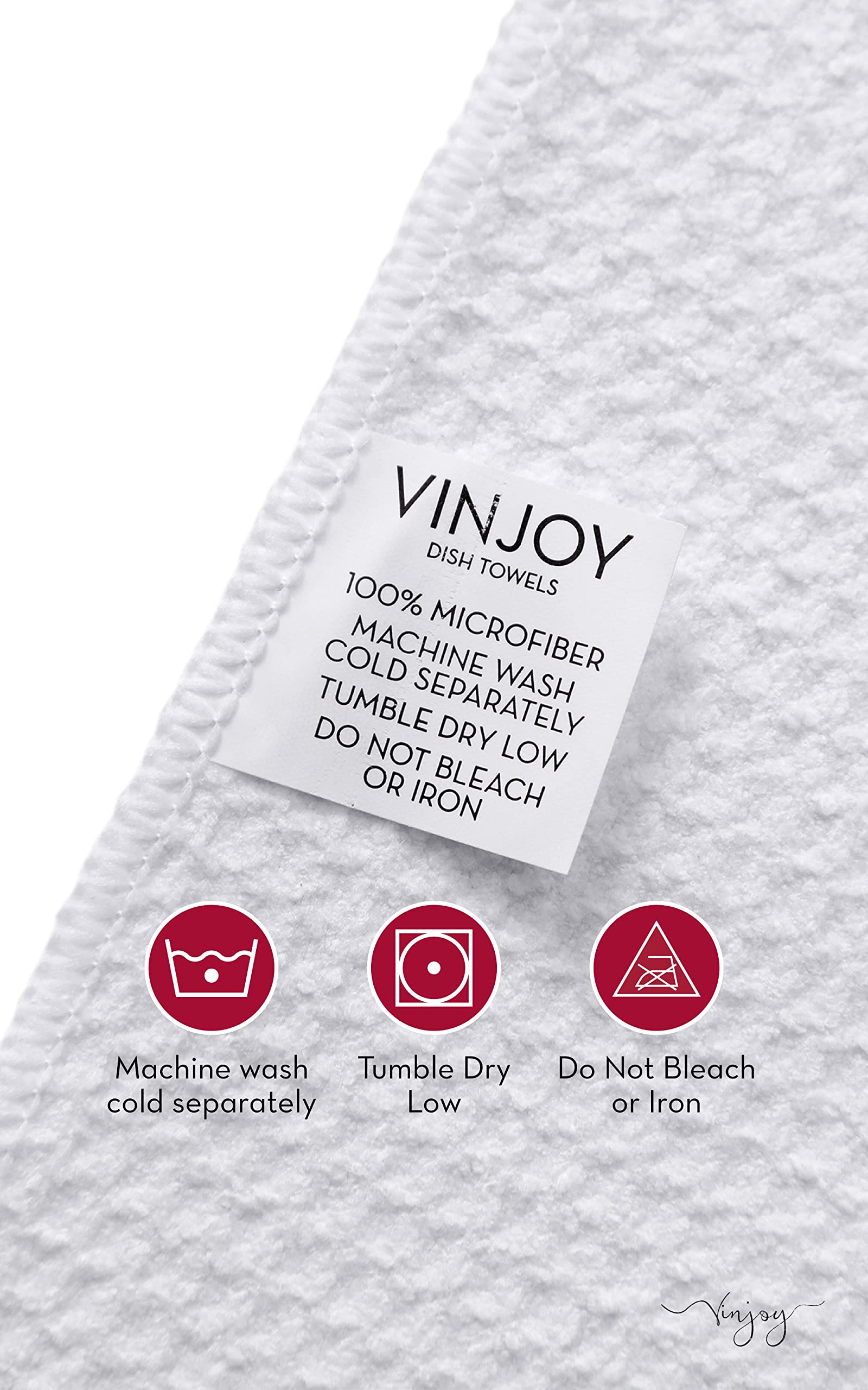 Vinjoy Microfiber Veggie Themed Dish Towels Set Of 4 - Funny Puns, Durable Design, Easy Cleaning