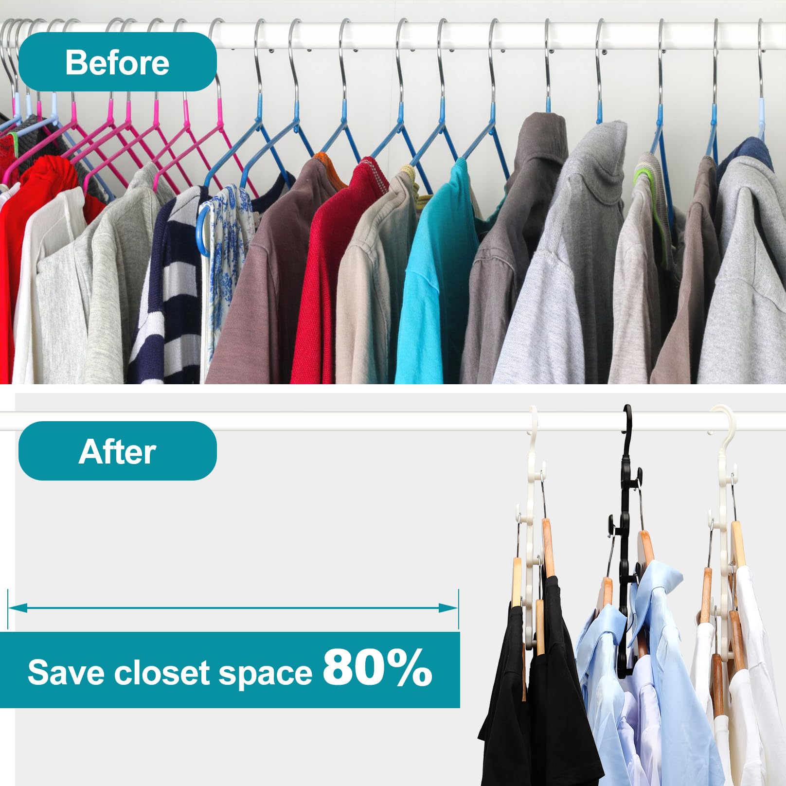 Closet Organizers And Storage,Upgraded Organization And Storage Clothes Hanger,10 Pack College Dorm Room Essentials,Sturdy Space