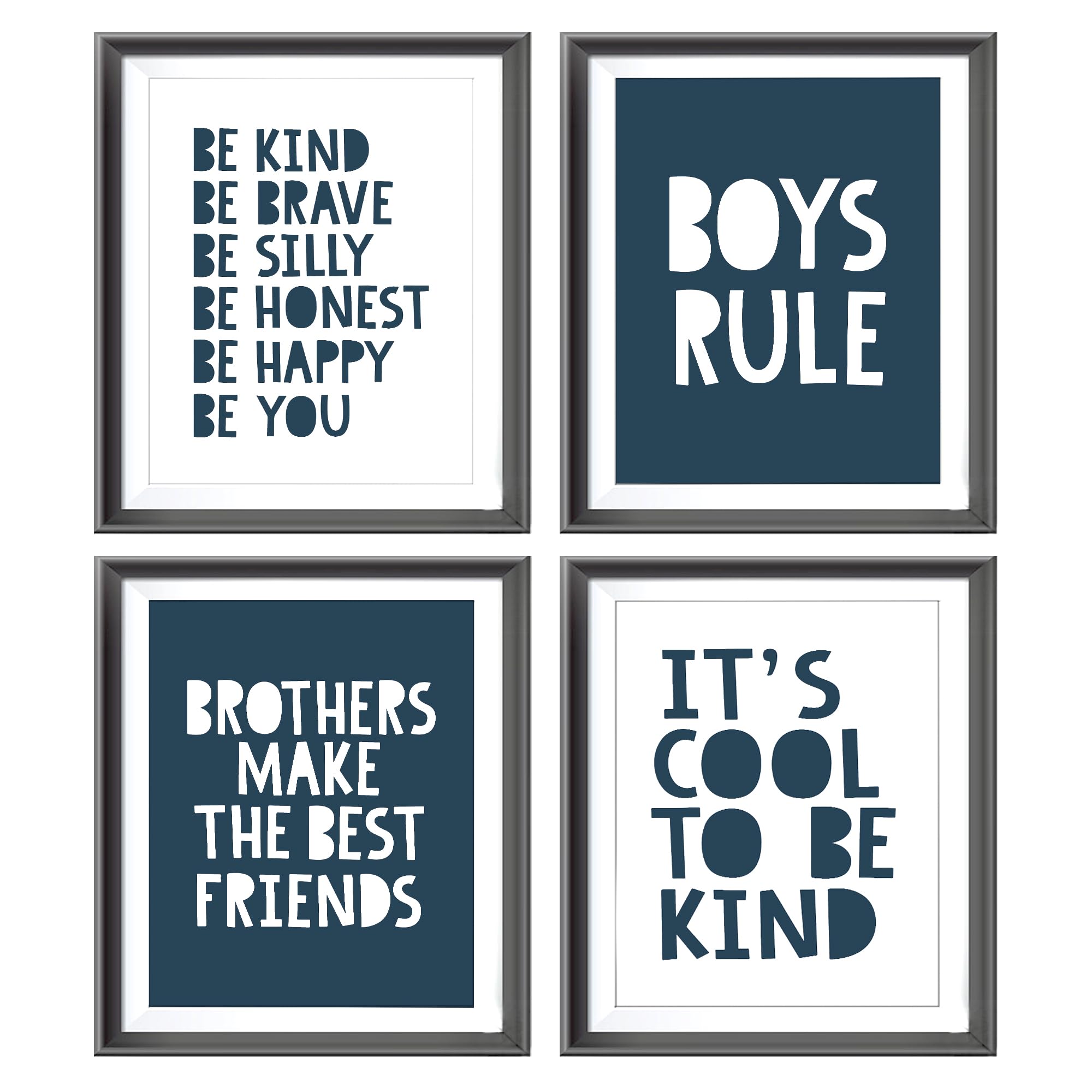 Brothers Make The Best Friends Boys Rules Affirmations Poster Prints For Home Boys Room Playroom Nursery Classroom Decor, Boho W