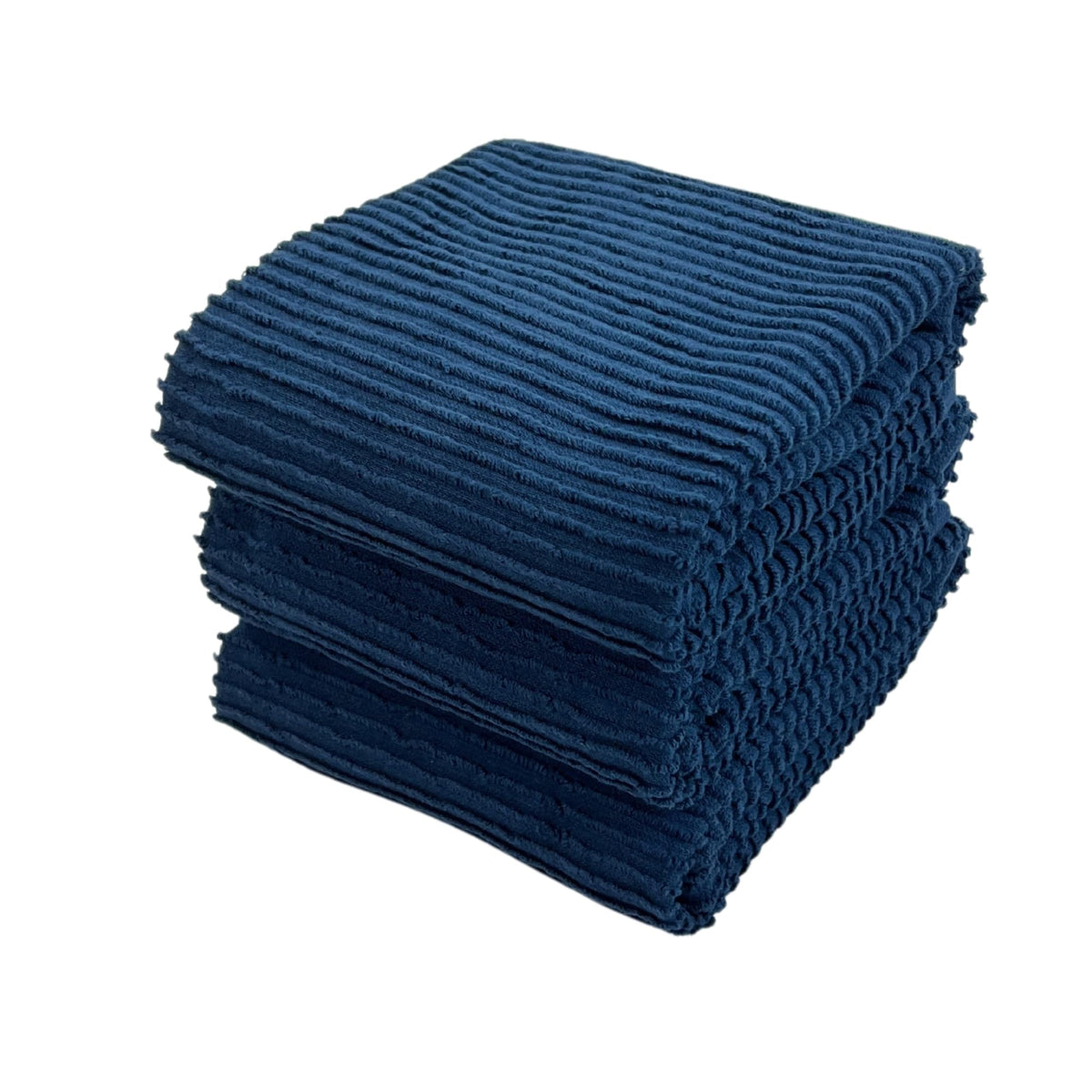 Royal Nautical Blue Kitchen Hand Dish Towels: Oversized 28'' X 18'',100% Cotton Cloth Soft Cleaning Drying Absorbent Set Of 3 Mu